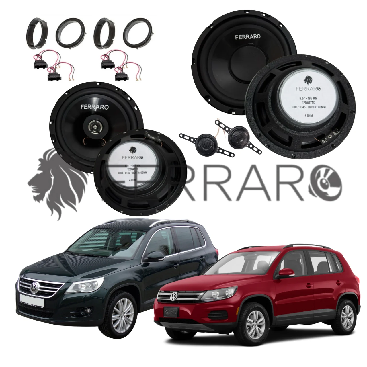 FerraroStore Kit 6 Altoparlanti, ASK-165.2, ASC-652PC, Ant/Post, VW Tiguan