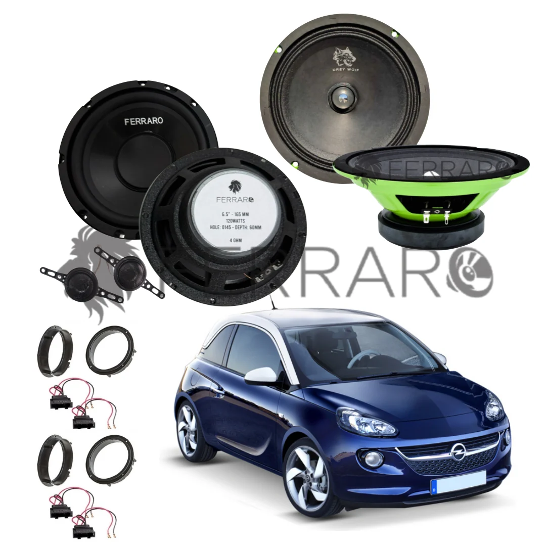 FerraroStore Kit 6 Altoparlanti, PV165.3, ASK-165.2, Ant/Post, Opel Adam