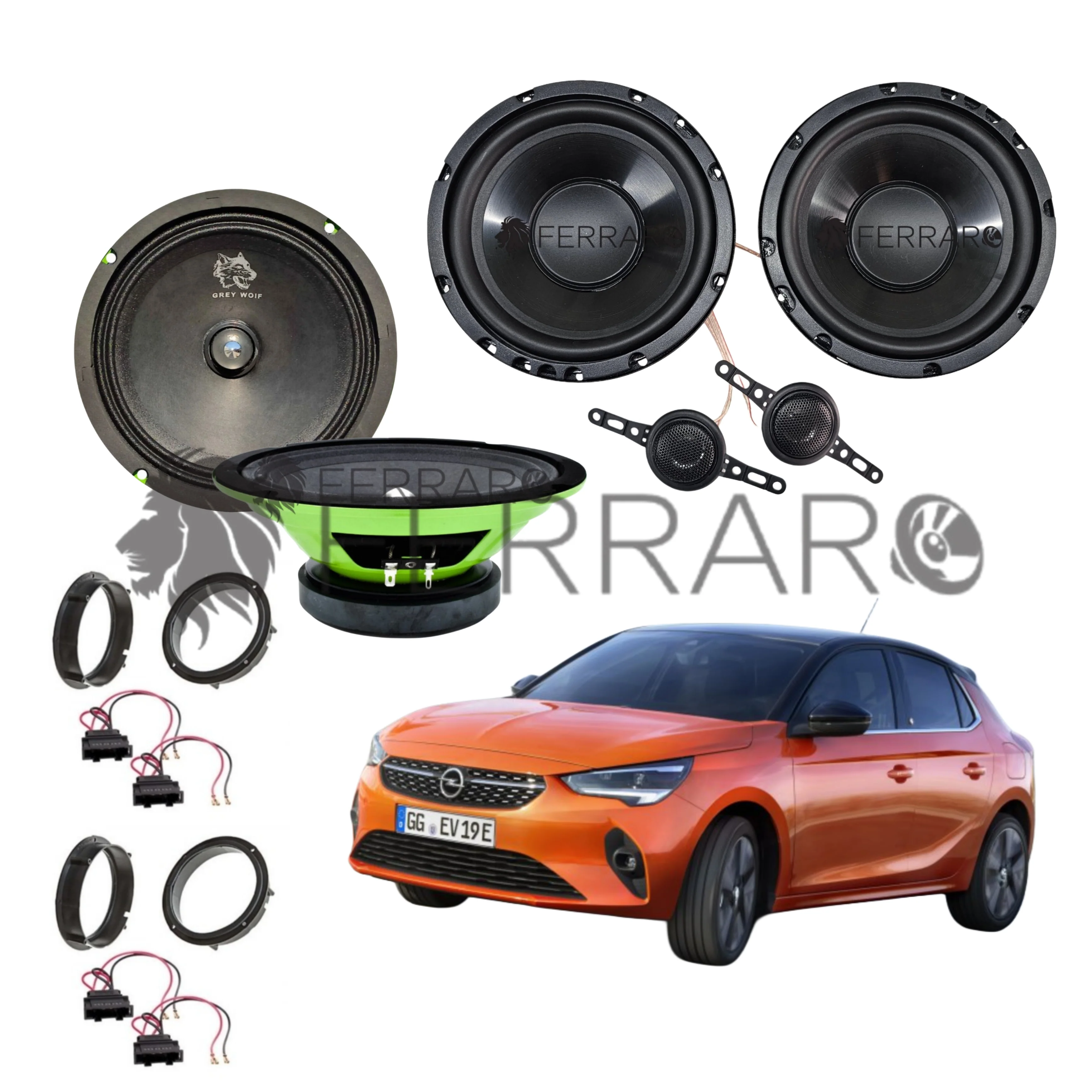 FerraroStore Kit 6 Altoparlanti, PV165.3, ASK-165.2, Ant/Post, Opel Corsa F dal (2019>)