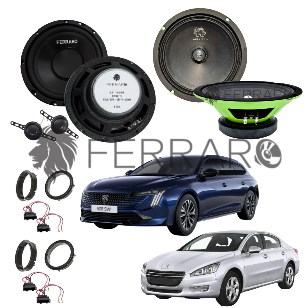 FerraroStore Kit 6 Altoparlanti, PV165.3, ASK-165.2, Ant/Post, Peugeot 508 1ª/2ª (2010-2024)