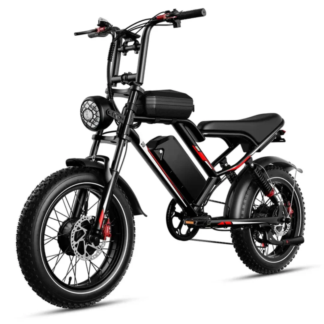 FerraroStore S8-Dual, Bici Elettrica Pieghevole, 20", Batteria 48V
