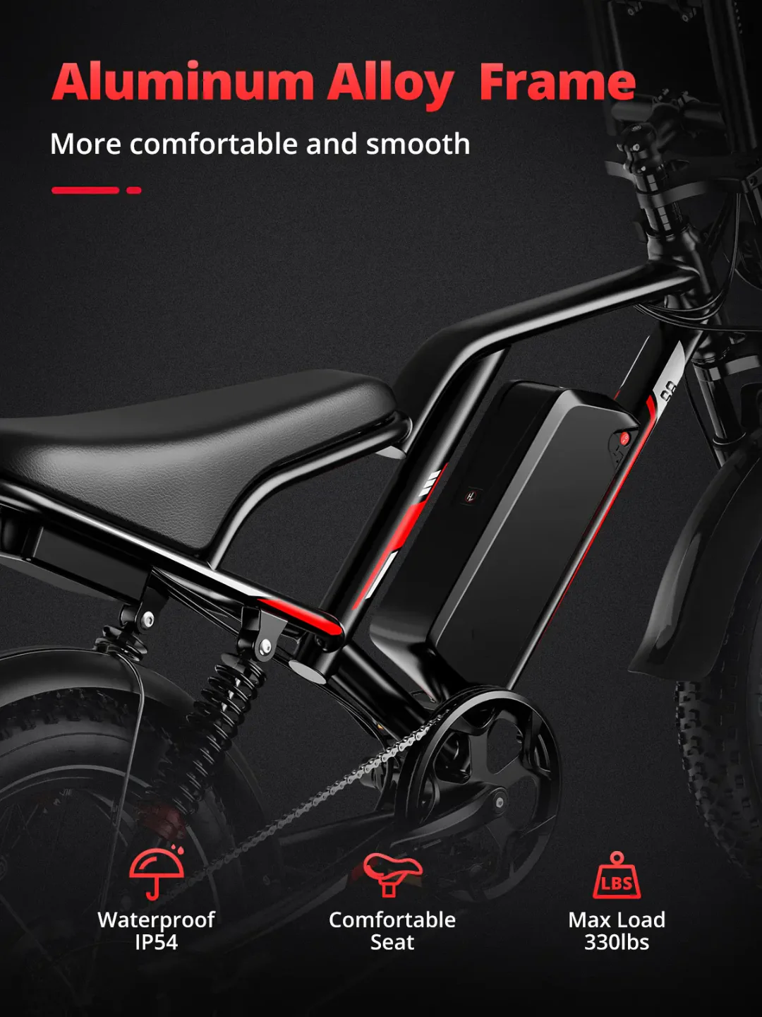 FerraroStore S8-Dual, Bici Elettrica Pieghevole, 20", Batteria 48V - Image 4