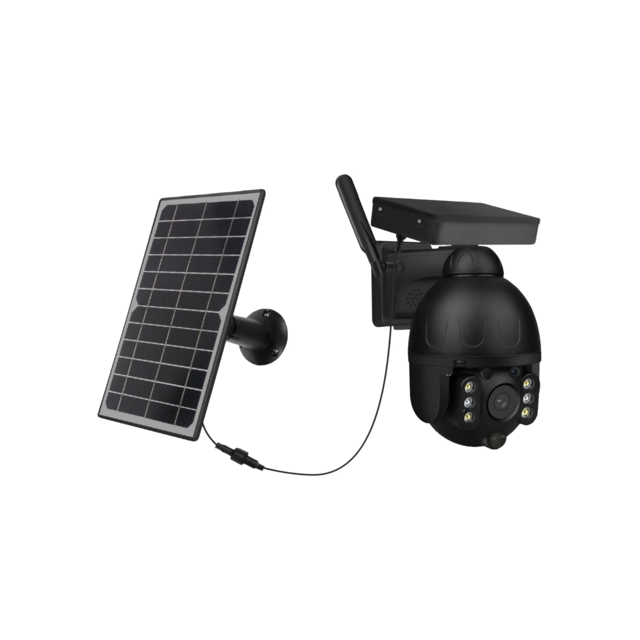 Telecamera con Pannello Solare, Esterno, Wireless, 1080P, Panoramica, Visione Notturna