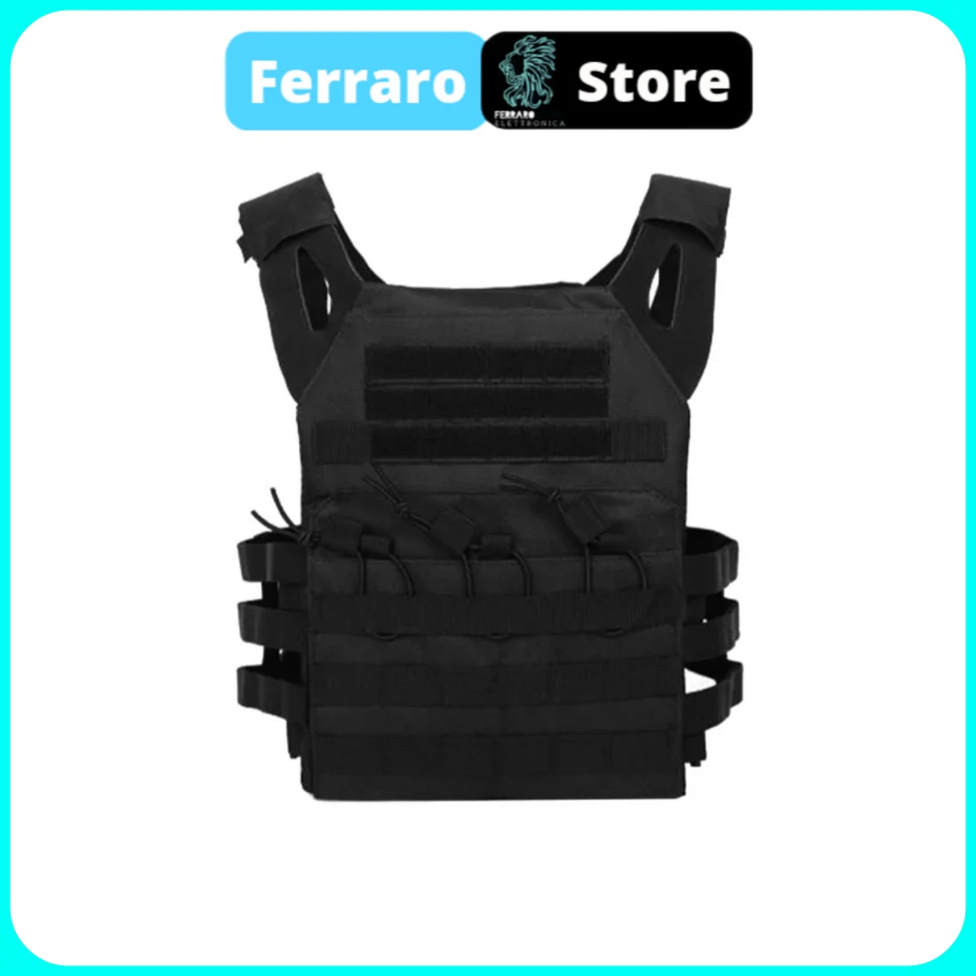 Gilet Tattico, ad alta Impermeabilità, Softair, Black