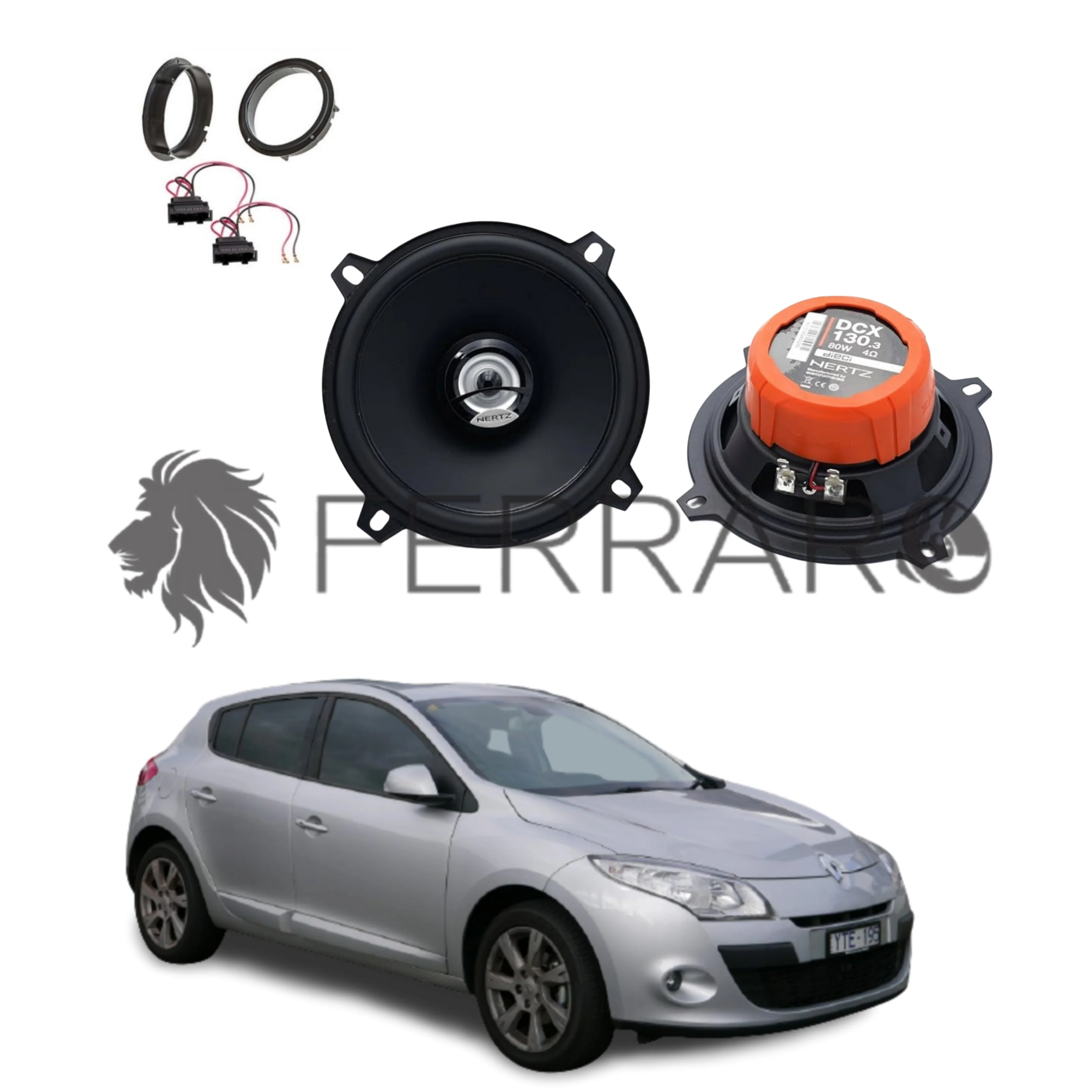 Hertz Kit 2 Casse | DCX 130.3 | Ant o Post | Renault Megane III (2008-2016)