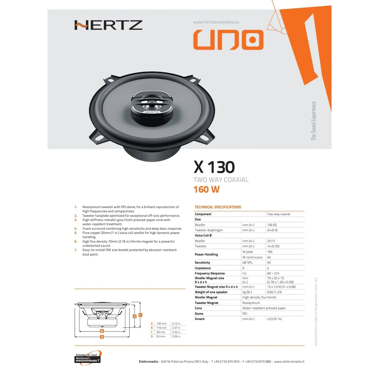 Hertz Kit 2 Casse | X 130 | Ant o Post | Renault Clio 2ª/3ª Serie - Image 3