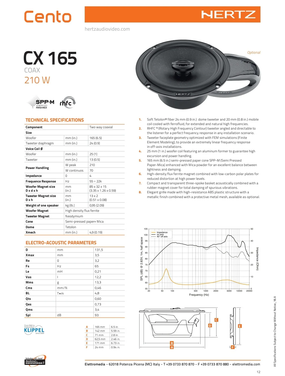 Hertz Kit 2 Casse | CX 165 | Anteriori | Fiat 500X - Image 3