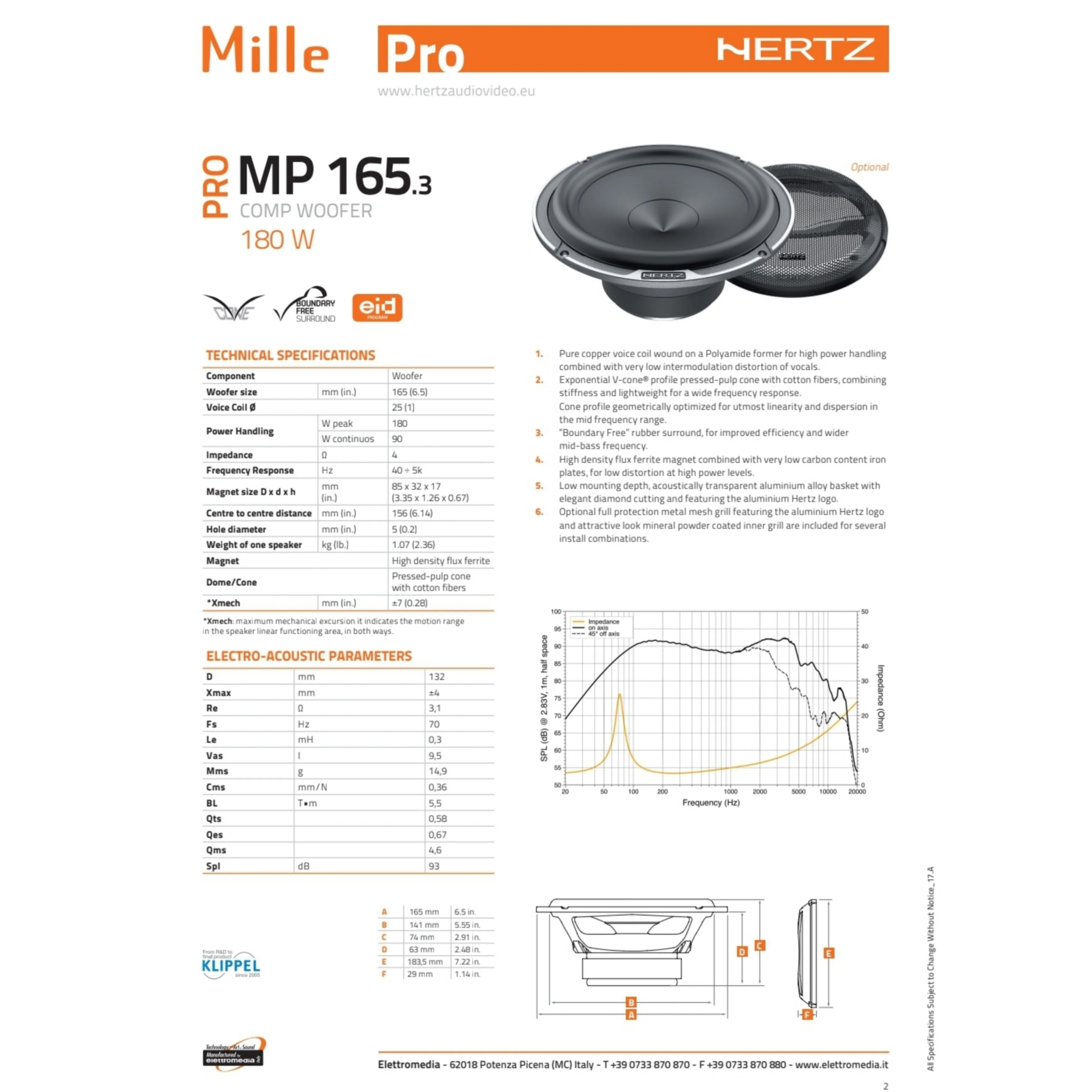 Hertz Kit 2 Casse | MP 165.3 | Anteriori | Mercedes Classe A/B w169/w245 dal 2004> - Image 3