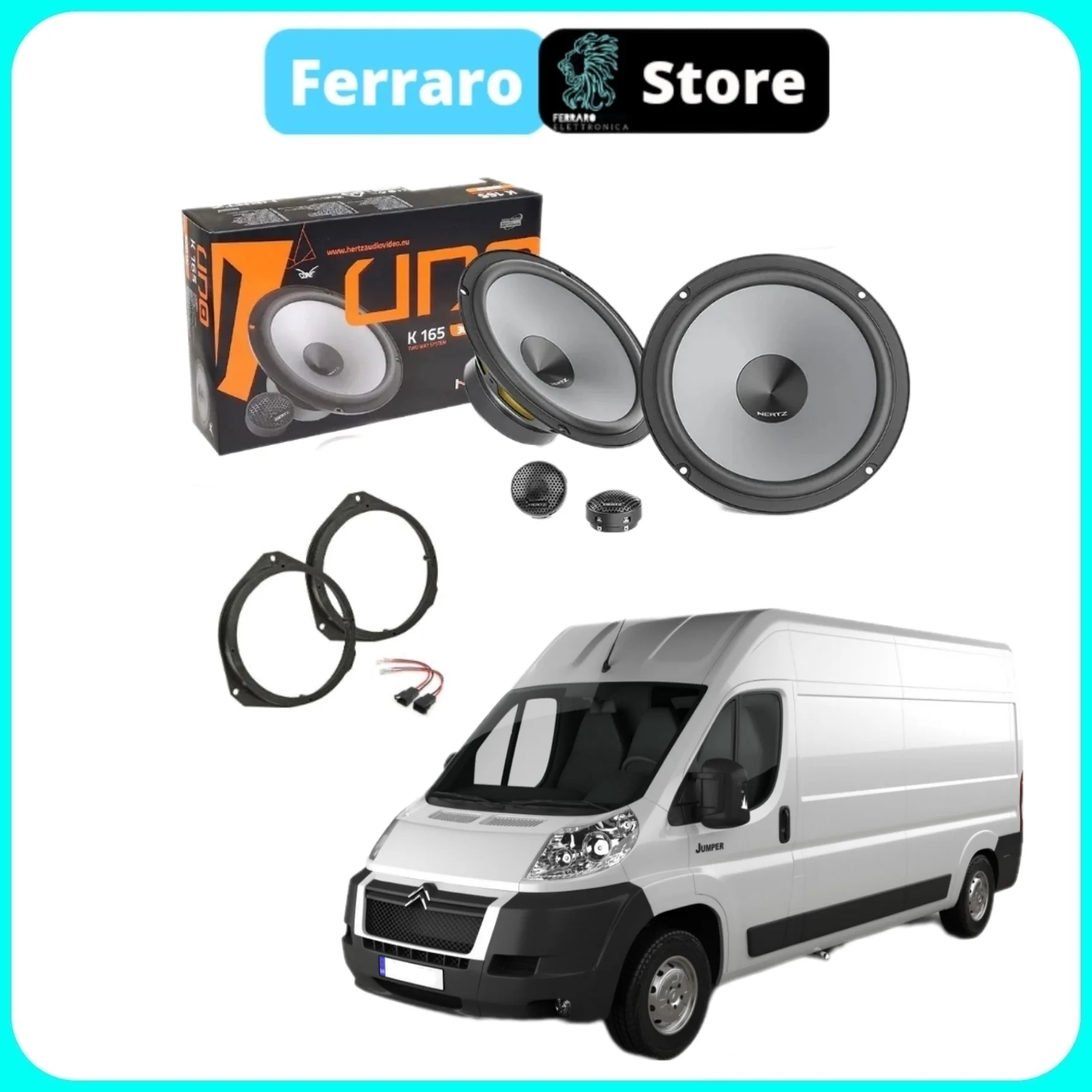Kit 4 Casse per Citroen Jumper [Dal 2006>] - Altoparlanti e Tweeter, Hertz, Anteriori