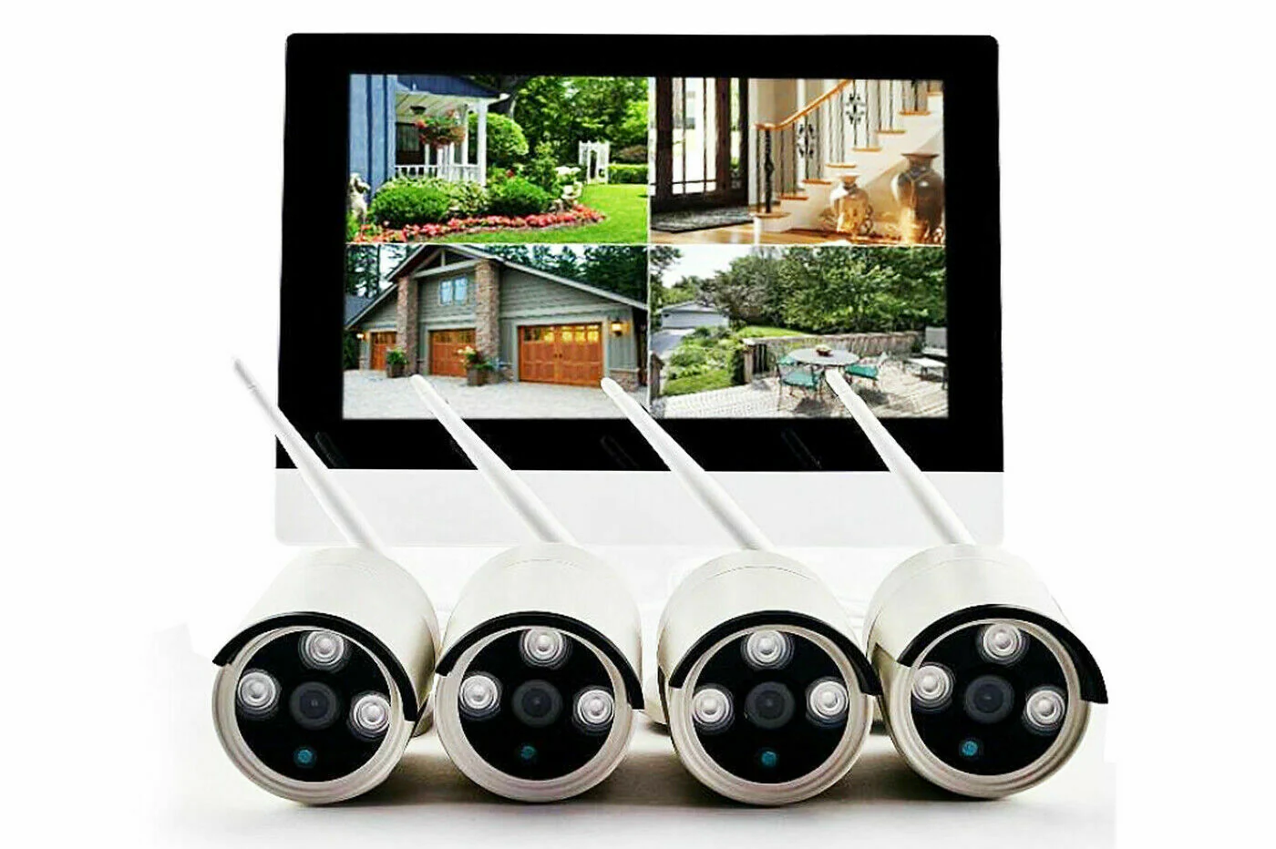 Kit Videosorveglianza x4 Camere + Monitor 10"Pollici, DVR 4 Canali, HD, Mouse - Image 4