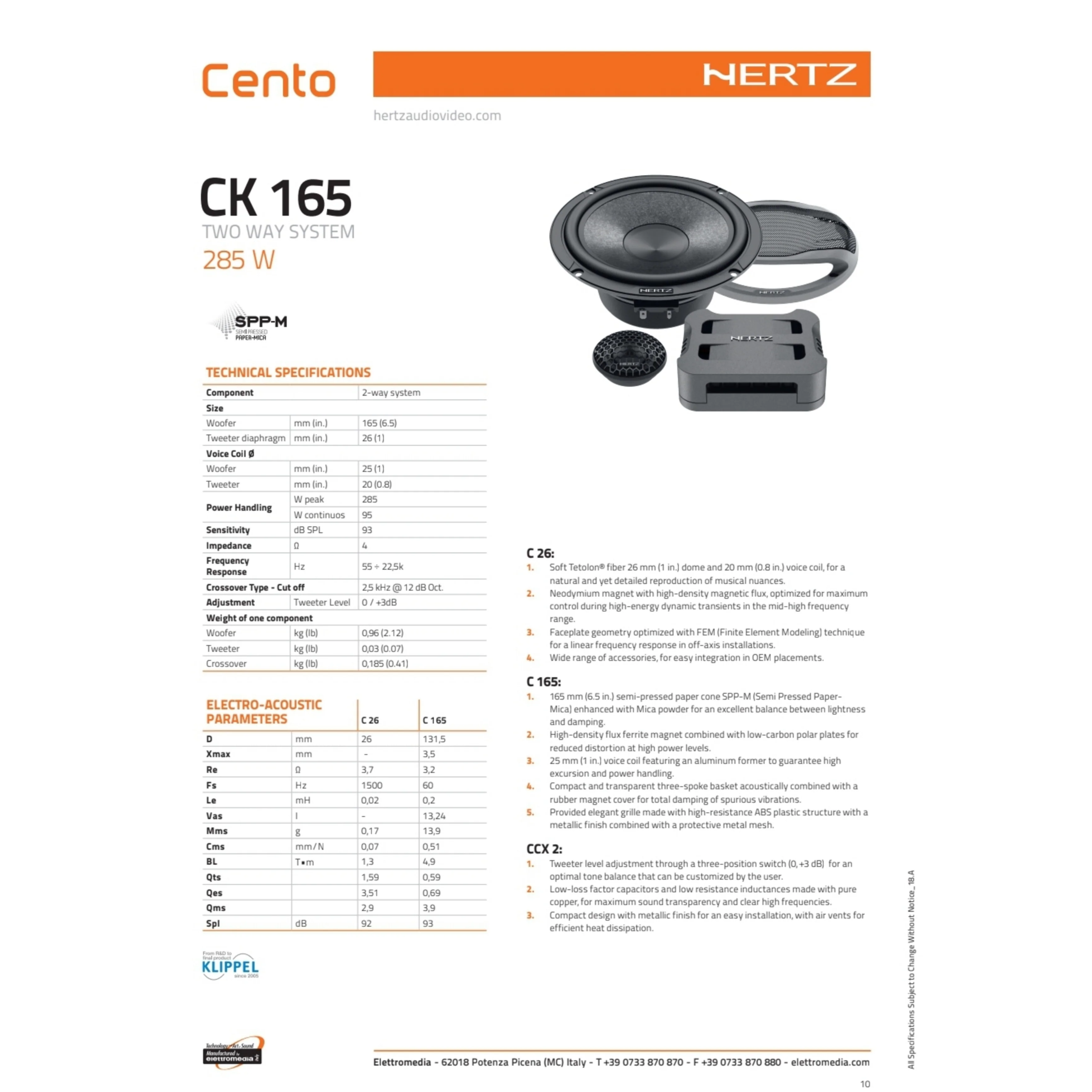 Hertz Kit 6 Casse | CK 165 | CX 165 | Ant/Post | Ford Kuga II dal 2013> - Image 5