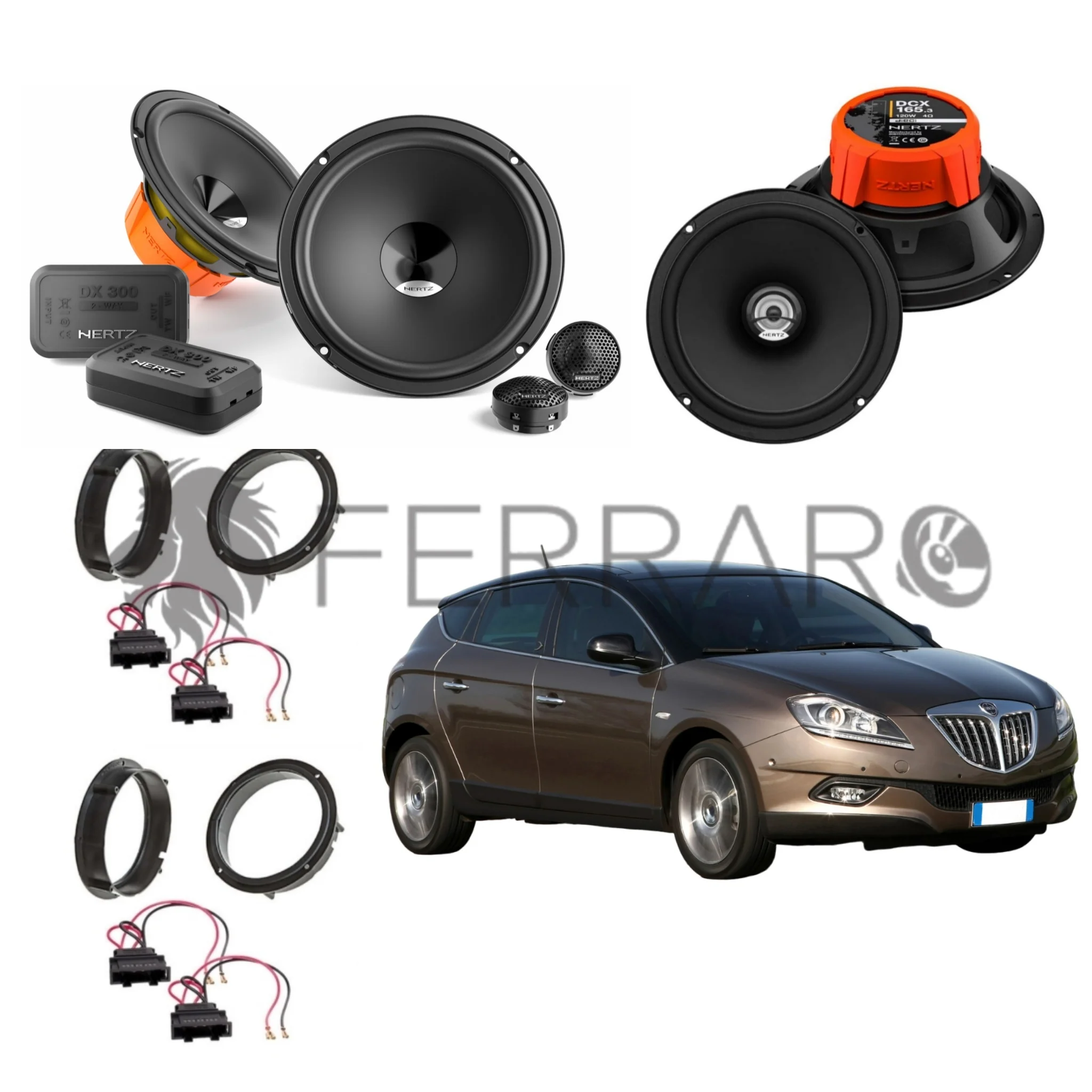 Hertz Kit 6 Casse, DSK 165.3, DCX 165.3, Ant/Post, Lancia Delta dal 2008>