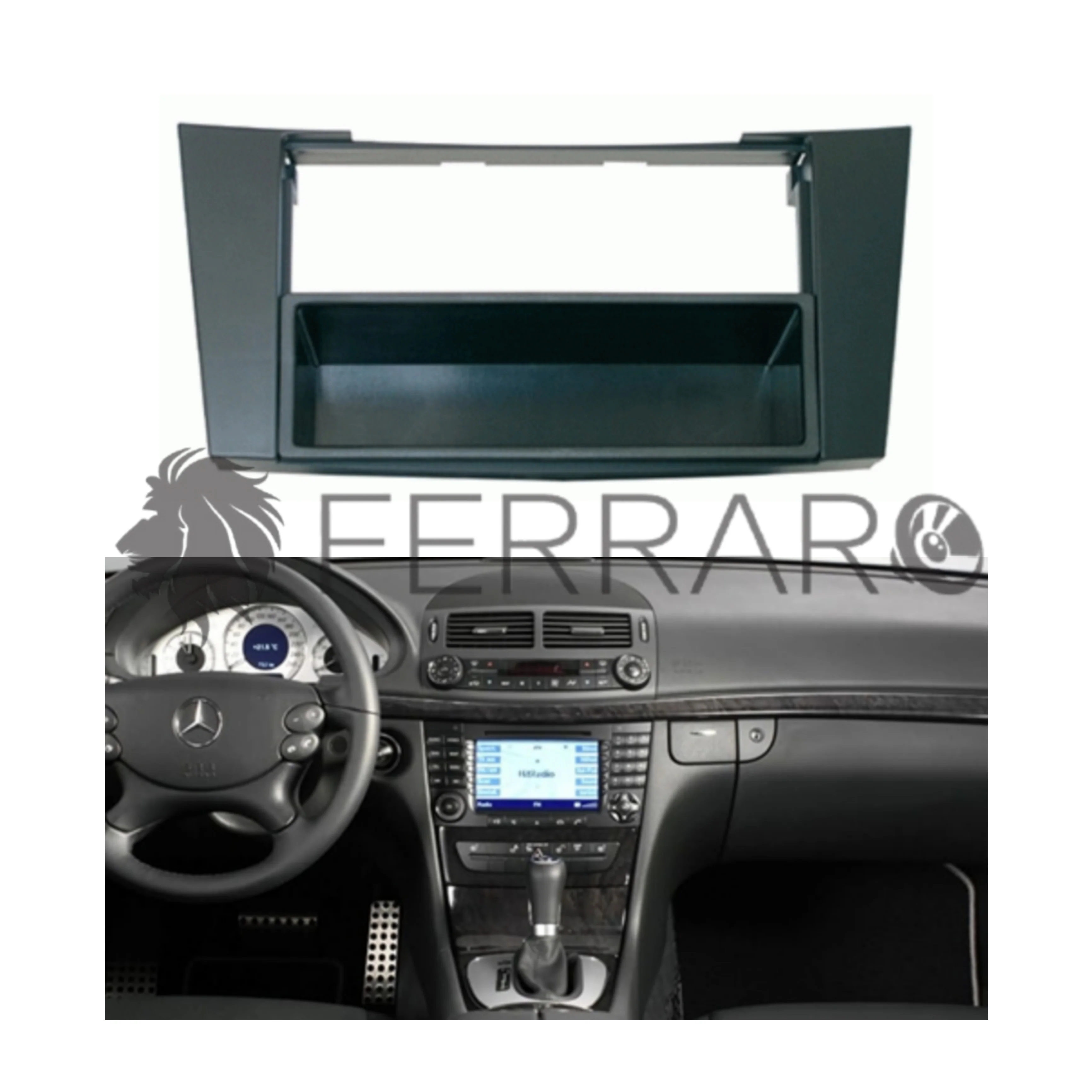 Kit Mascherina 1DIN con Cassetto per Mercedes Classe E w211 (2003-2009)