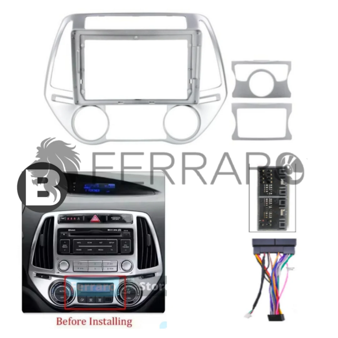 Kit Montaggio Autoradio 9"Pollici Hyundai Grand i20 (2008-2014) Mascherina, Cablaggio per Autoradio Android - Image 2