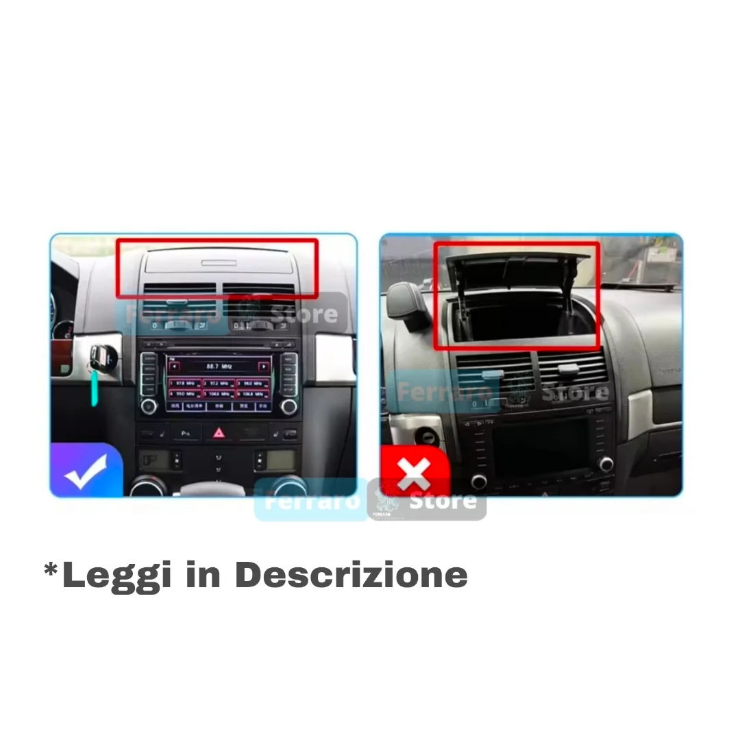 (PRENOTA) Kit Montaggio Autoradio 9"Pollici Volkswagen Touareg (2002-2010), Mascherina, Cablaggio per Autoradio Android - Image 2