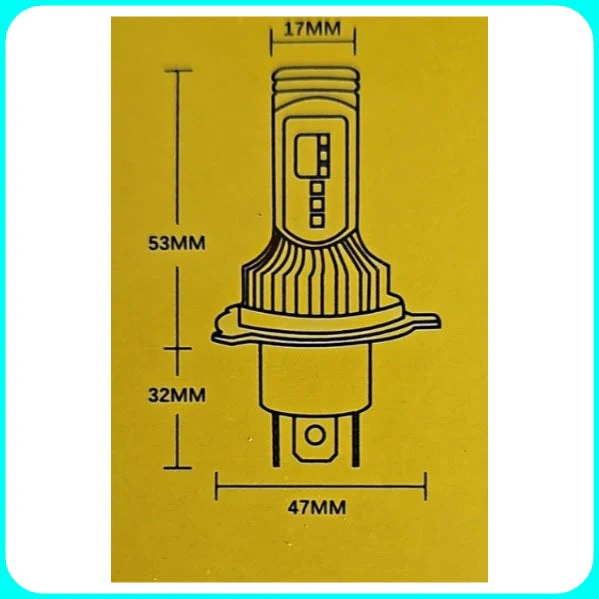 Lampadine Led H4 per Ford Ka - 15000 Lumen, Anabbaglianti, Abbaglianti, Lampadine Led Bianco - Image 4