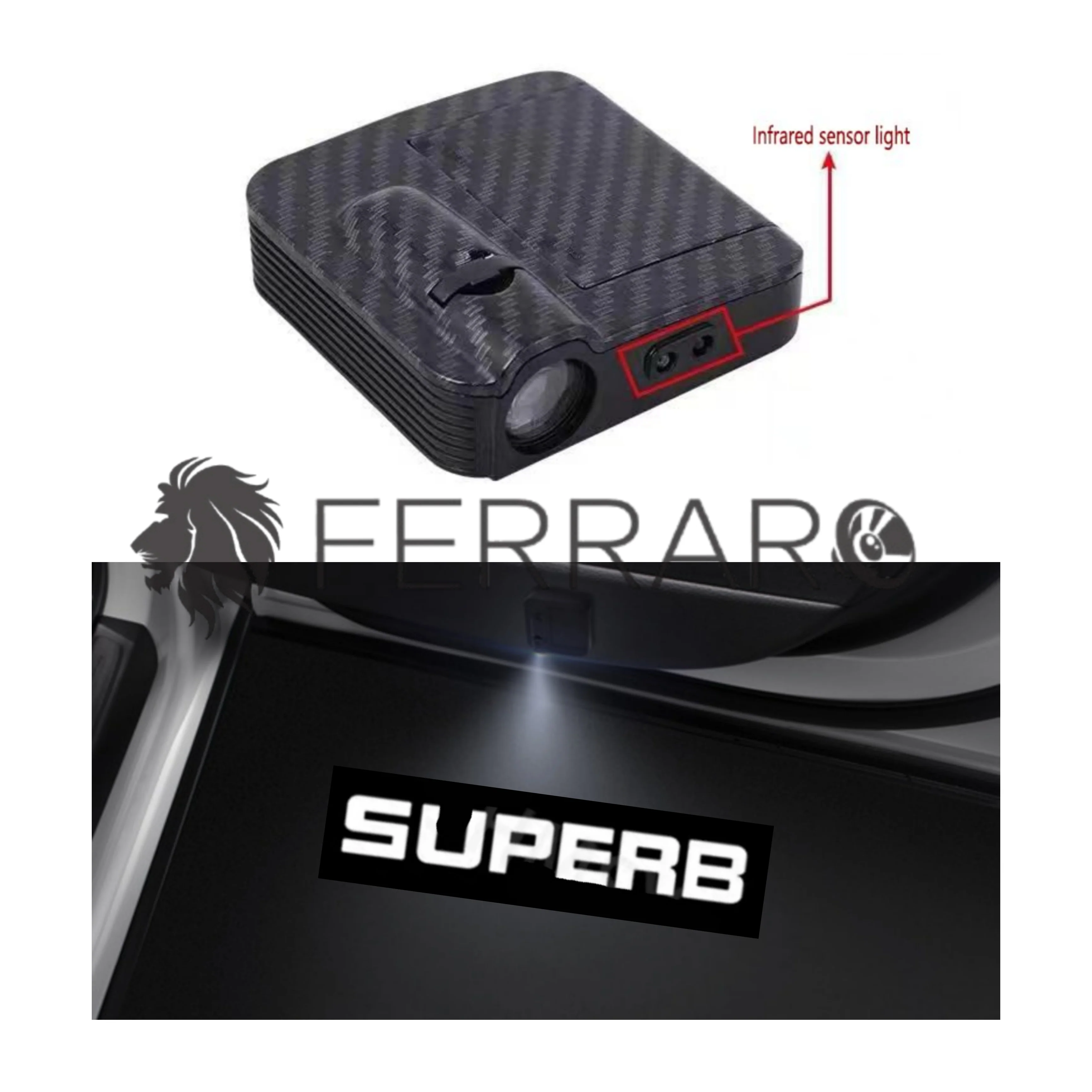 Luce Cortesia Superb | Universale | Adesivo | Batteria (NO INCL.)