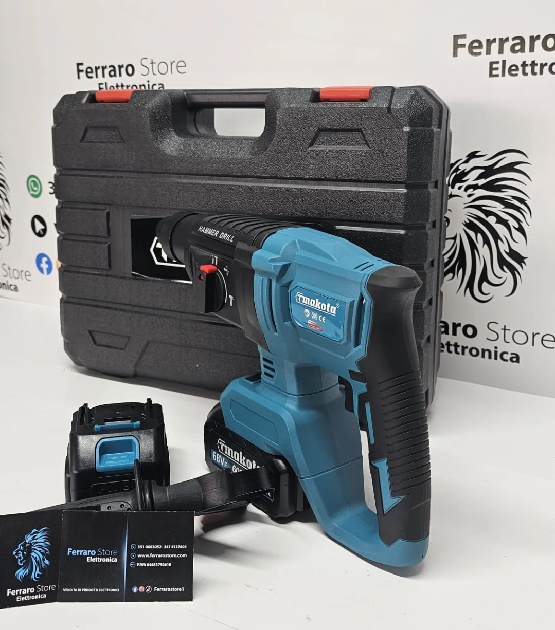 Tassellatore Professionale 68v, Doppia Batteria, Tassellatore, Demolitore, Scalpellatore, SDS Plus - Image 3
