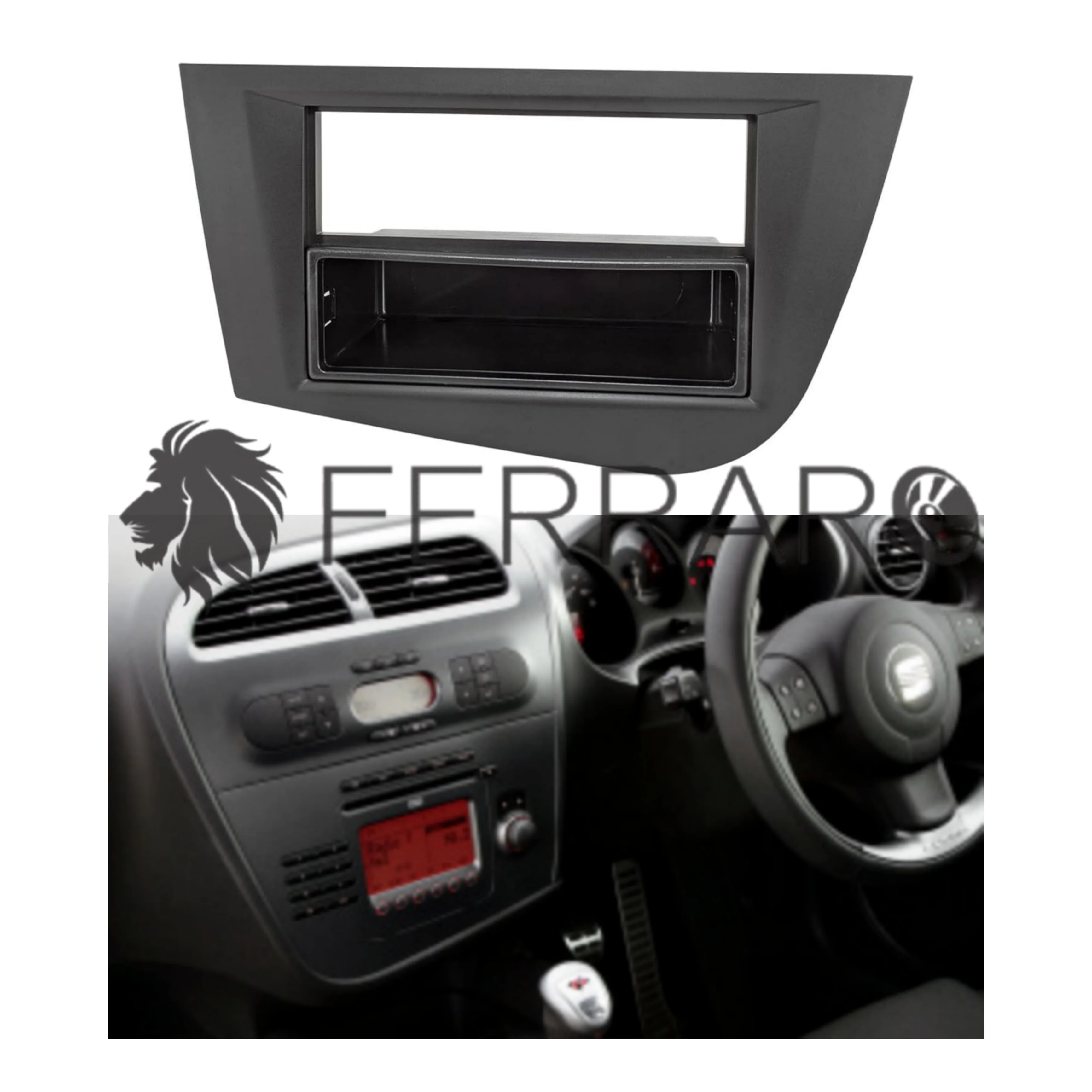 Mascherina 1DIN con Cassetto per Seat Leon (2005-2012) - Image 2