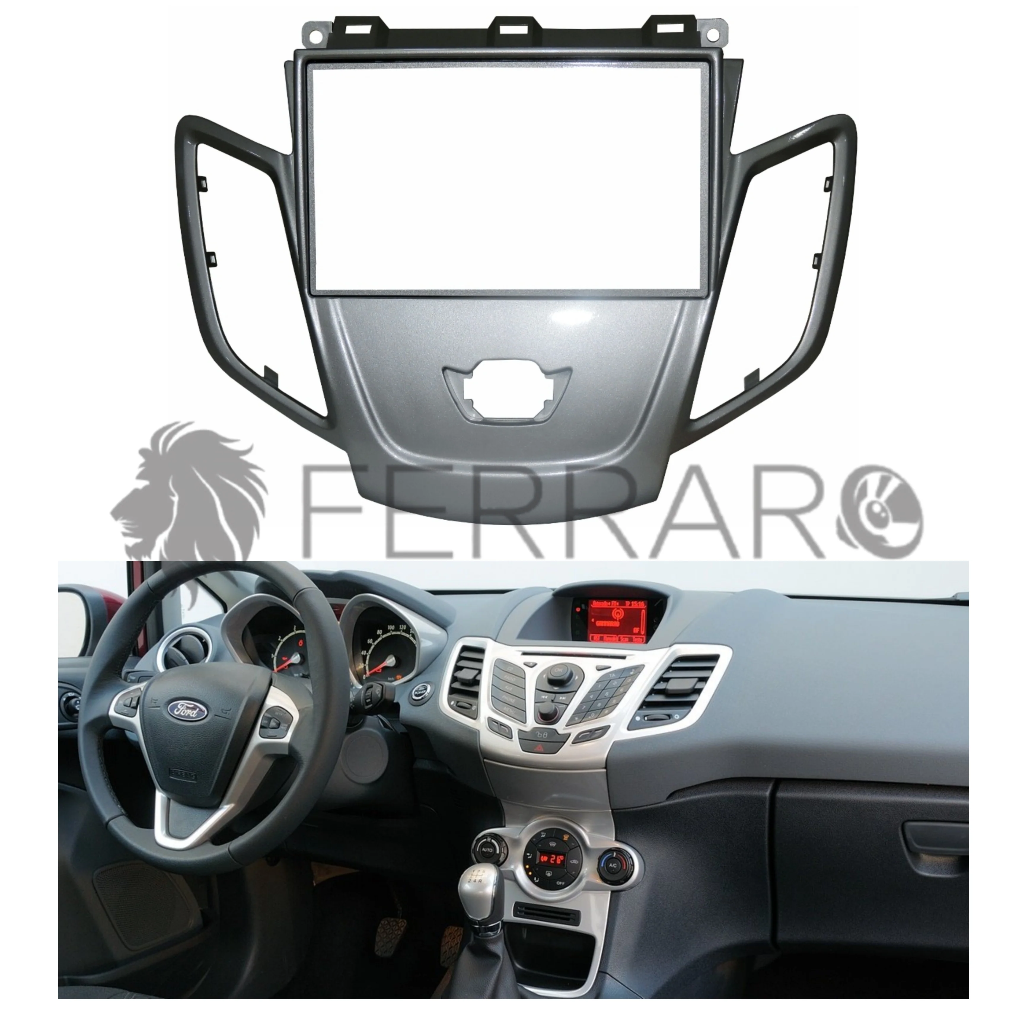 Mascherina 2DIN con Cornice per Ford Fiesta (2009-2017)
