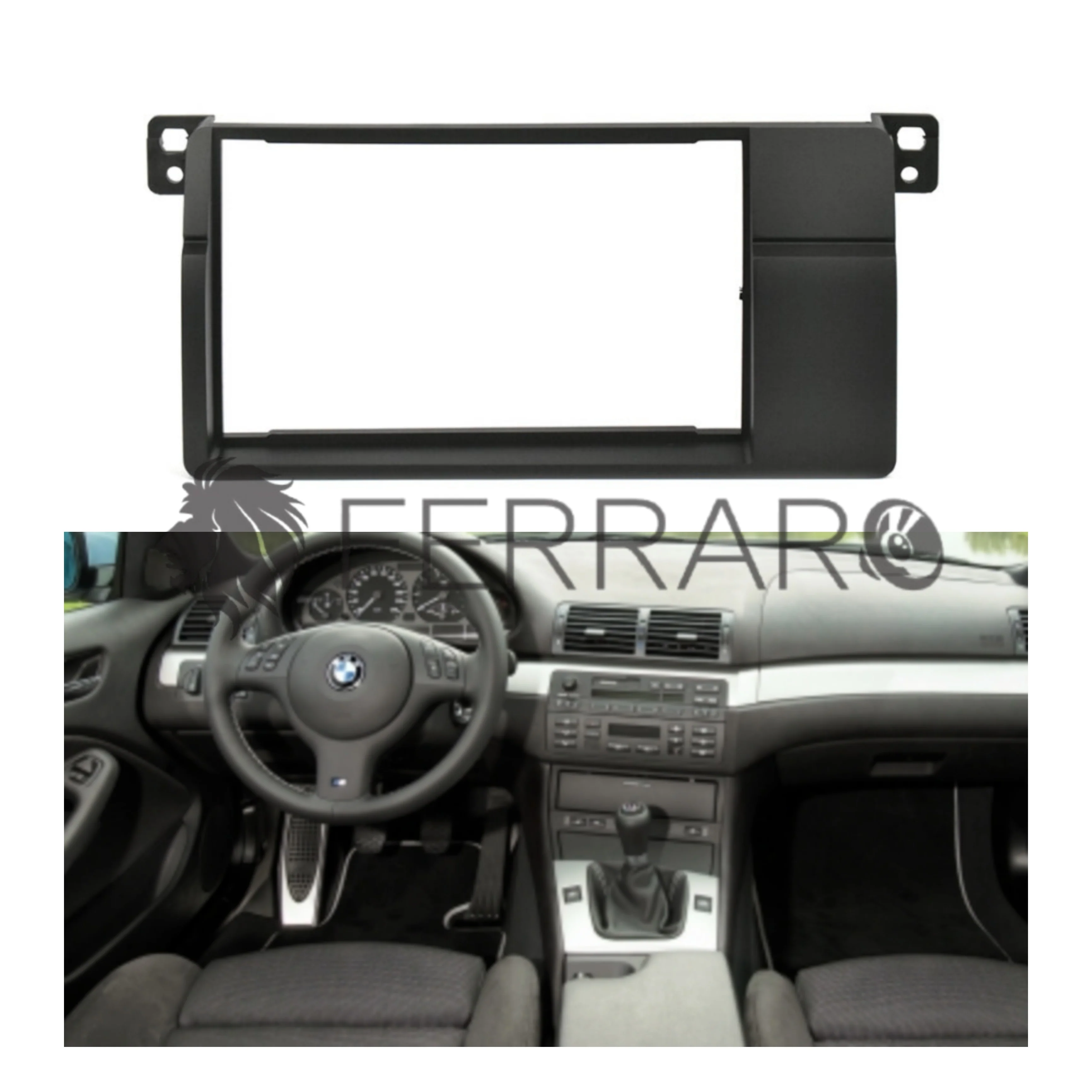Mascherina 2DIN No Cornice per BMW Serie 3 E46 (1998-2006)