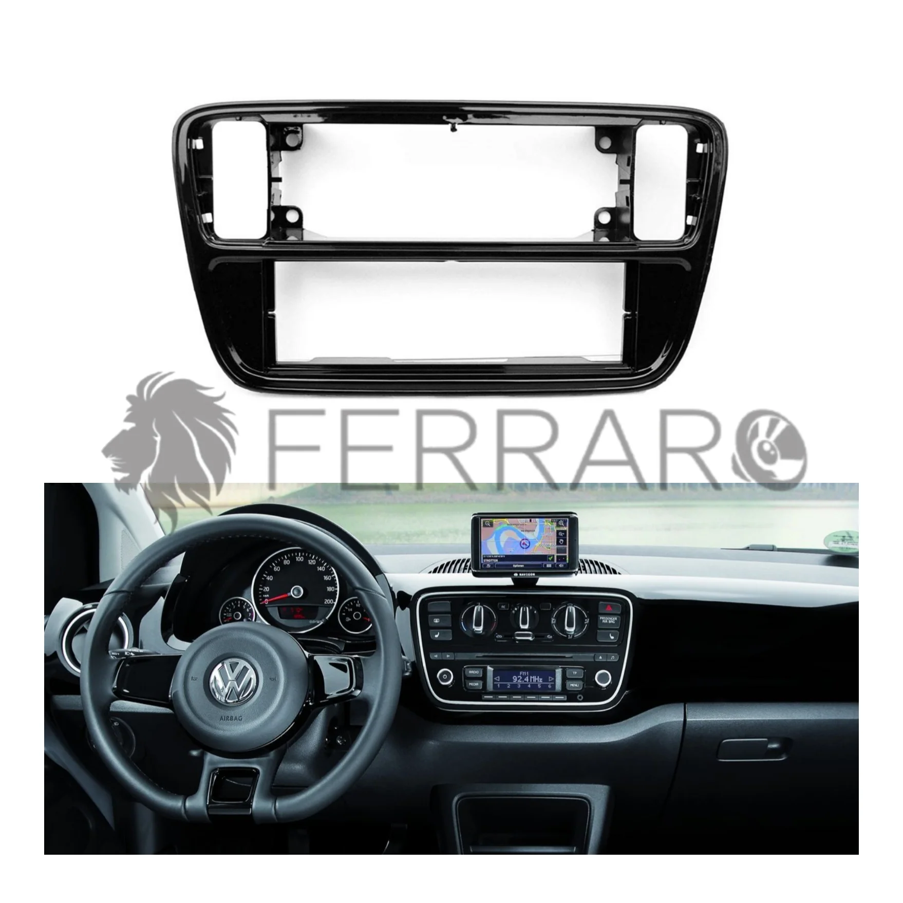 Mascherina 1DIN per Seat Mii, Skoda City Go, Volkswagen UP (2011+)