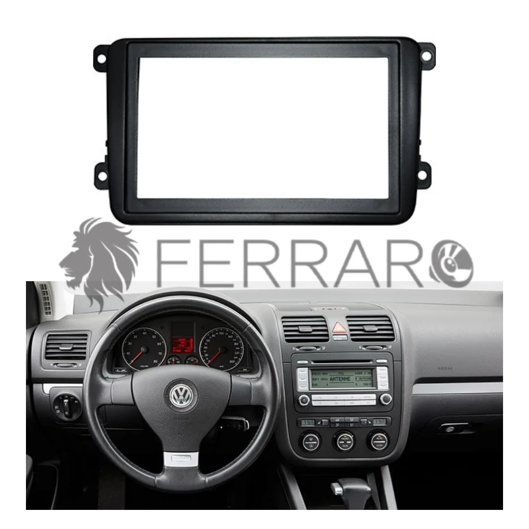 Mascherina Autoradio, 2 Iso Cornice per Volkswagen, Golf