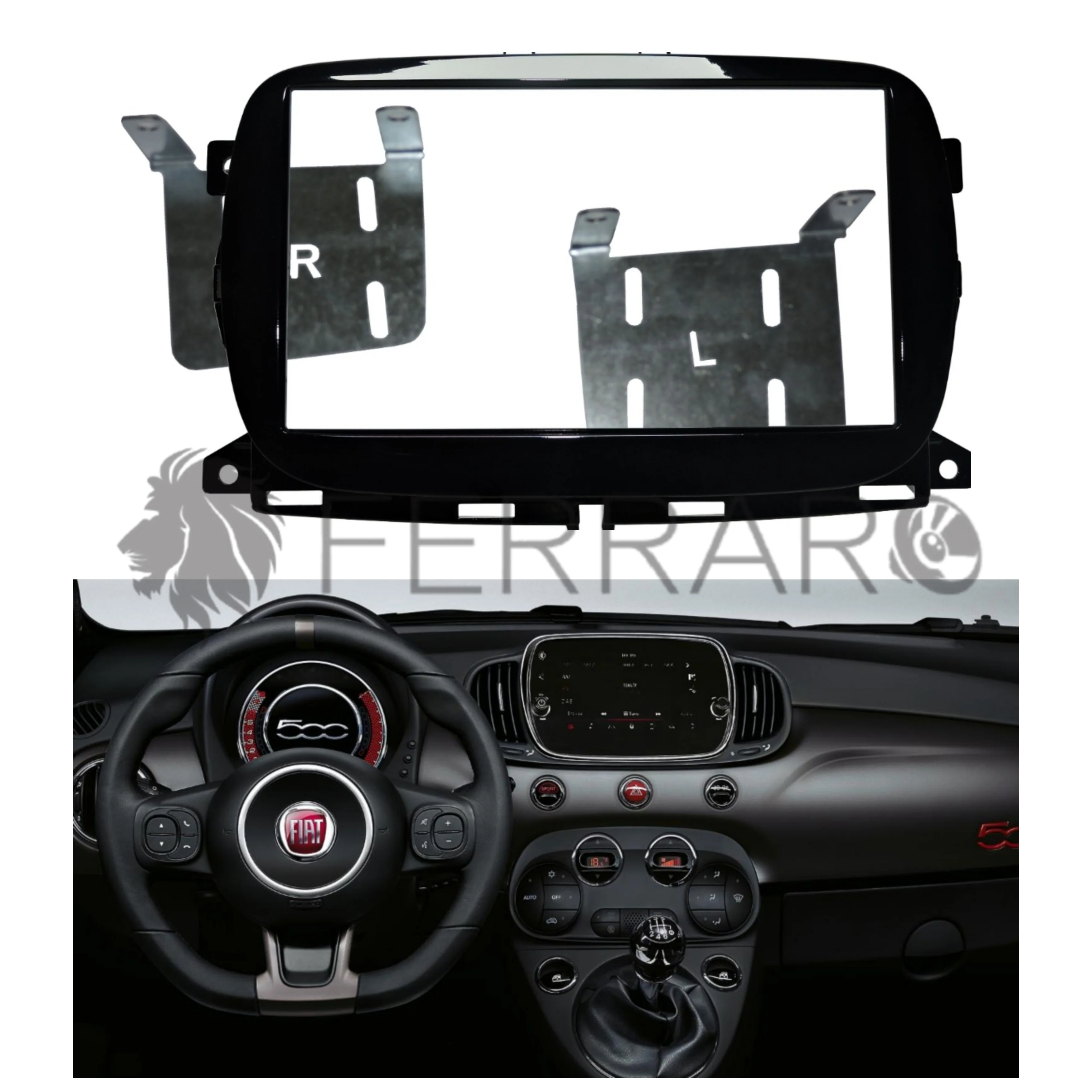 Mascherina 2DIN per Fiat 500s (2016+)