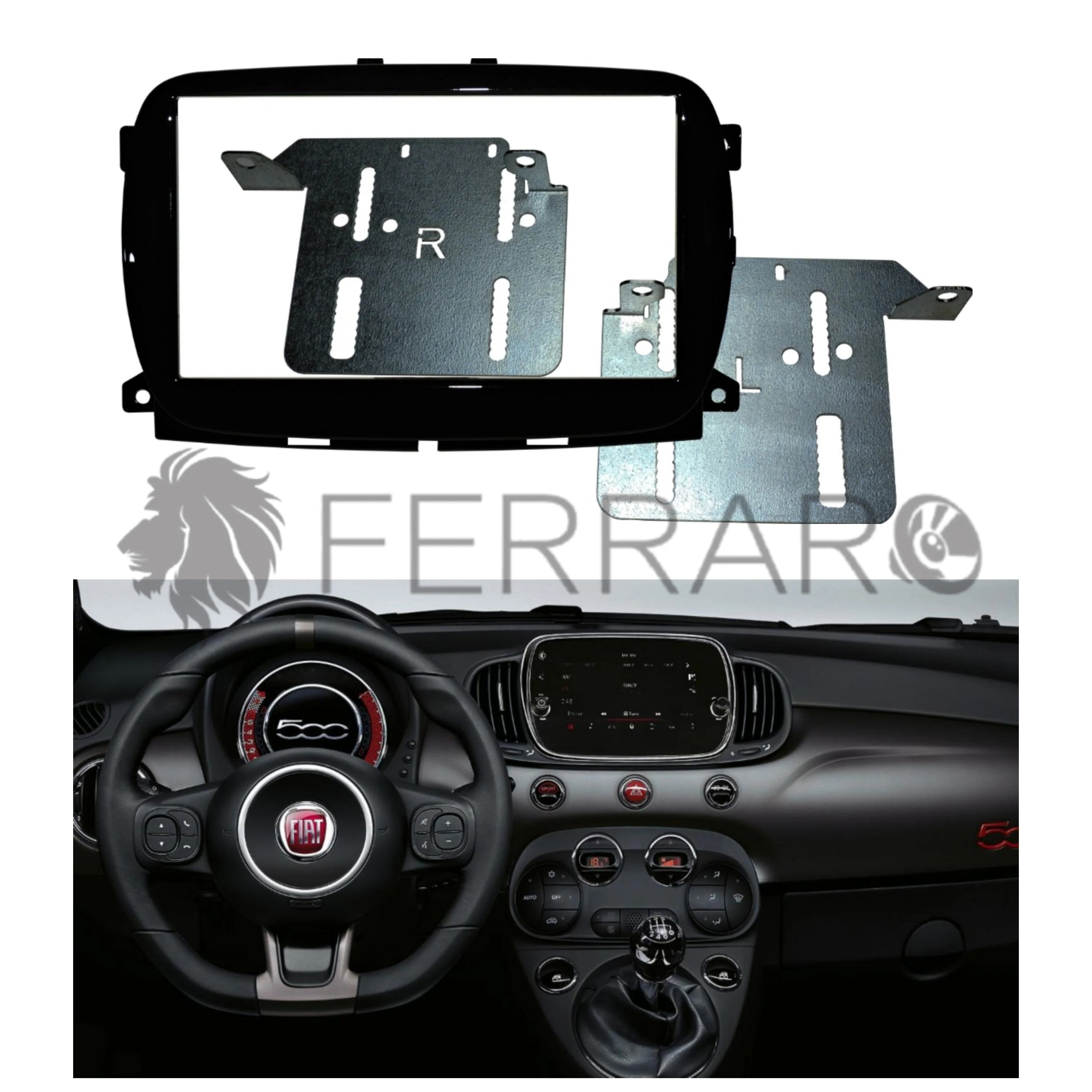Mascherina 2DIN per Fiat 500s (2016+) - Image 2