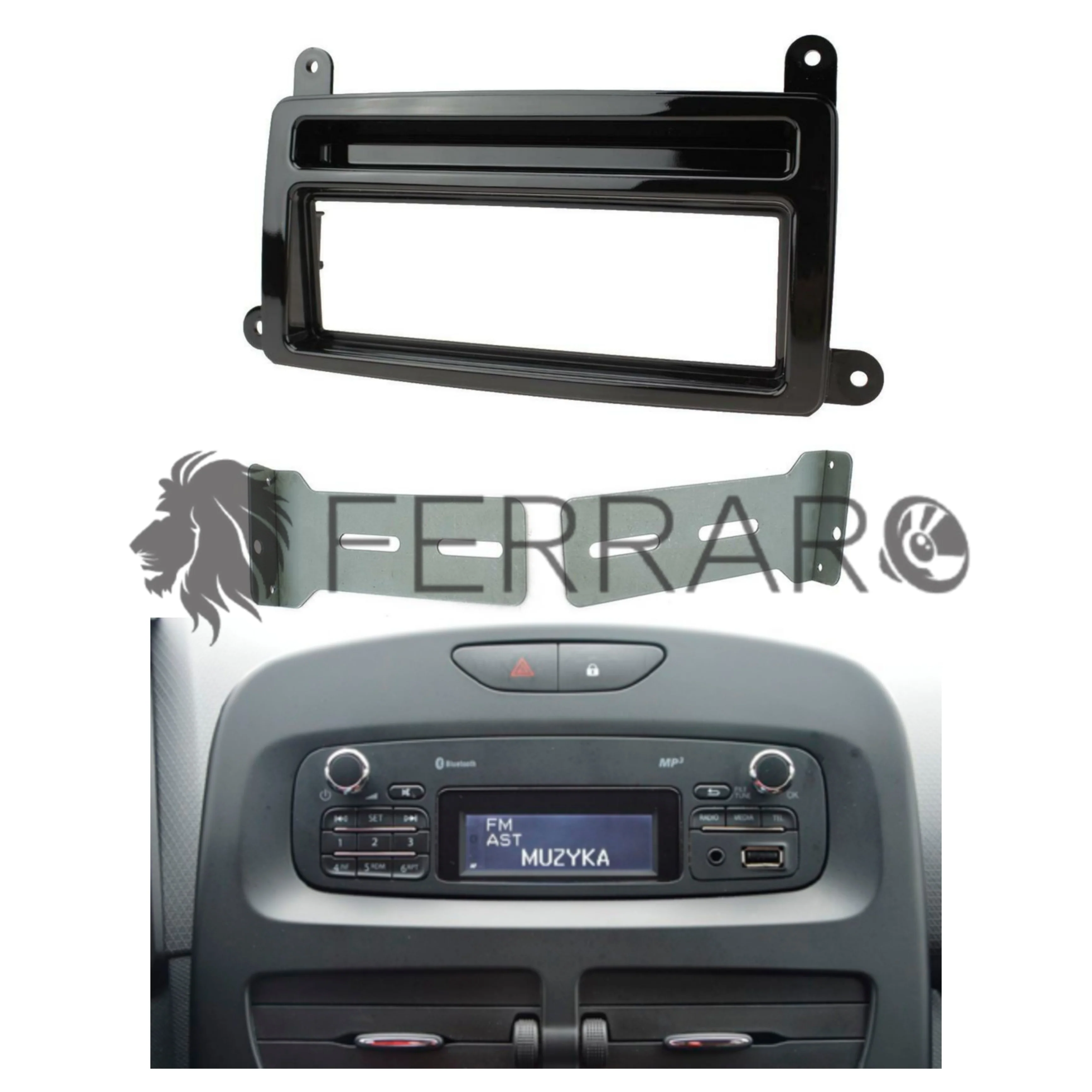 Mascherina 1DIN NO MEDIANAV/R-LINK per Renault Clio (2017+)