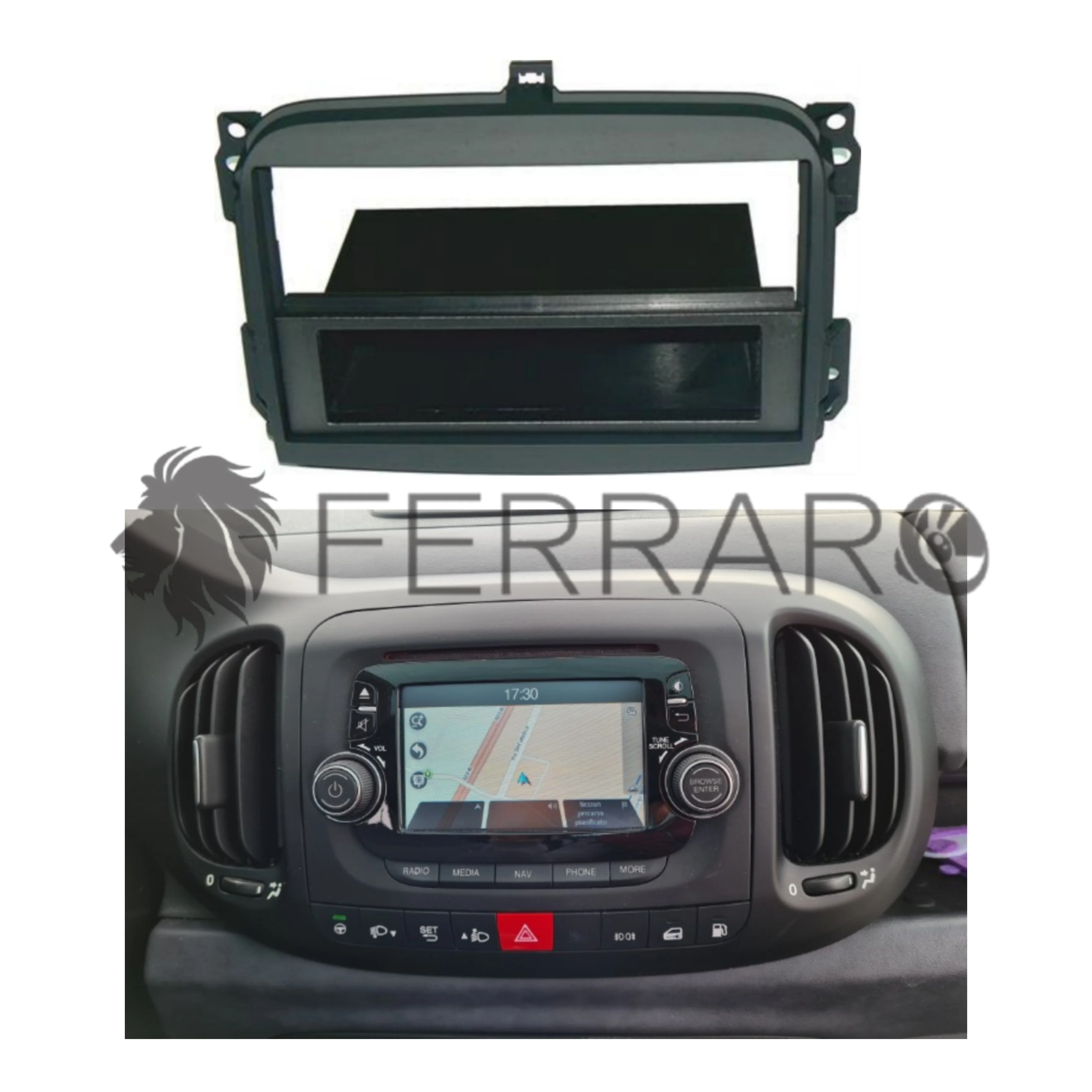 Mascherina 1DIN con Cassetto per Fiat 500L (2012+)