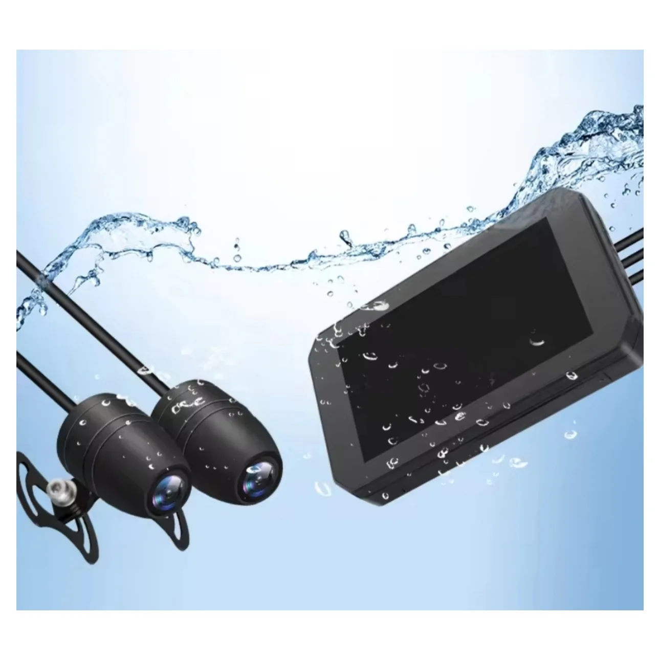 Monitor per Moto 5.5", Apple CarPlay, Android Auto, Telecamera, DashCam, Display LCD, Portatile, IP67 Impermeabile - Image 6