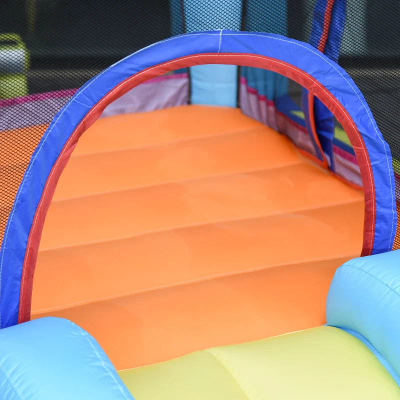 Outsunny Castello Gonfiabile Gigante e Rimbalzante per Bambini 3-8 Anni con Scivolo, Piscina e Gonfiatore 3.6x1.75x1.8m - Image 5