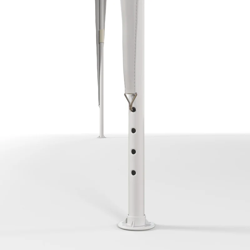 Outsunny Gazebo da Giardino 3x3 m Portatile con Copertura Anti UV, Bianco - Image 10