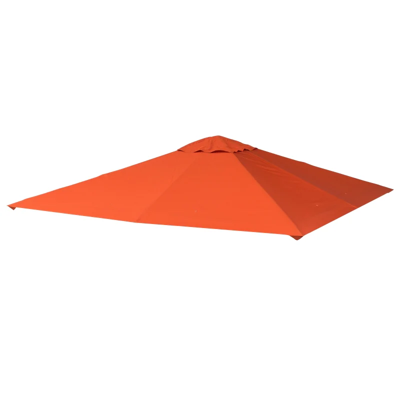 Outsunny Tetto Di Ricambio 3x3m Arancione per Gazebo da Giardino in Poliestere con Fori di Ventilazione - Image 11