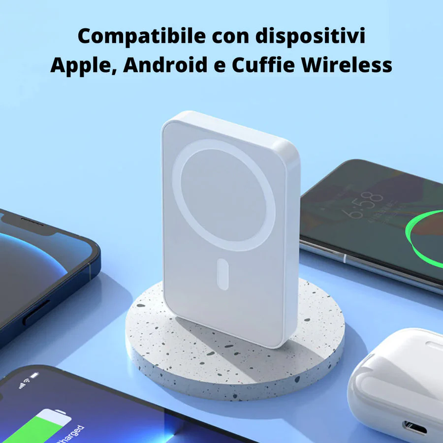 Caricatore PowerBank Wireless, Fast Charge, 6000 mAh, Universale - Image 3