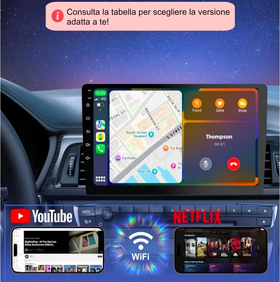 Autoradio per Alfaromeo 147 9", Android, Bluetooth, CarPlay, Android Auto, 2GB/4GB/6GB/8GB Ram - Image 8