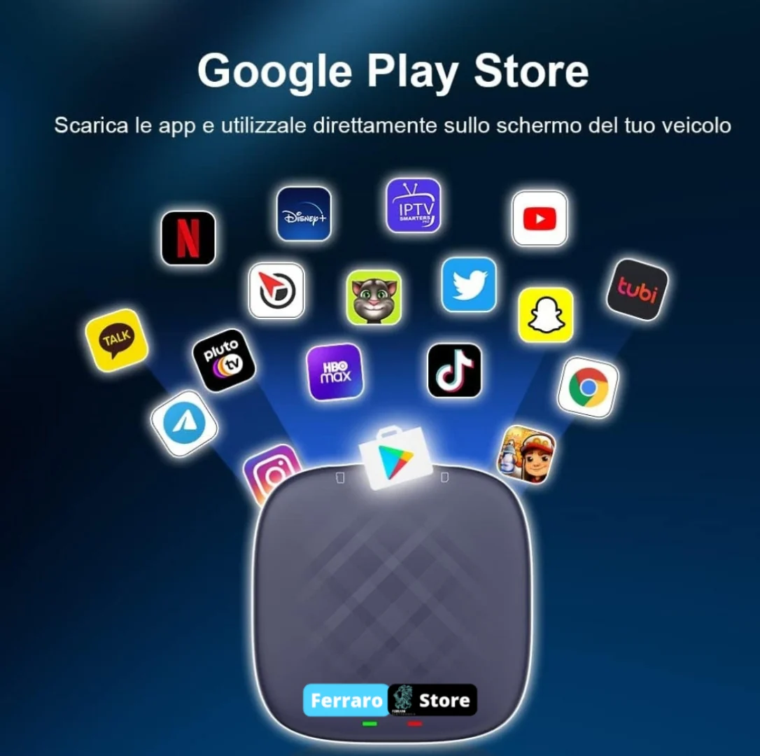 Scatoletta CarPlay e Android Auto, 8/128GB, Da Cablato a Wireless, Sblocco Sistema Operativo Android - Image 4