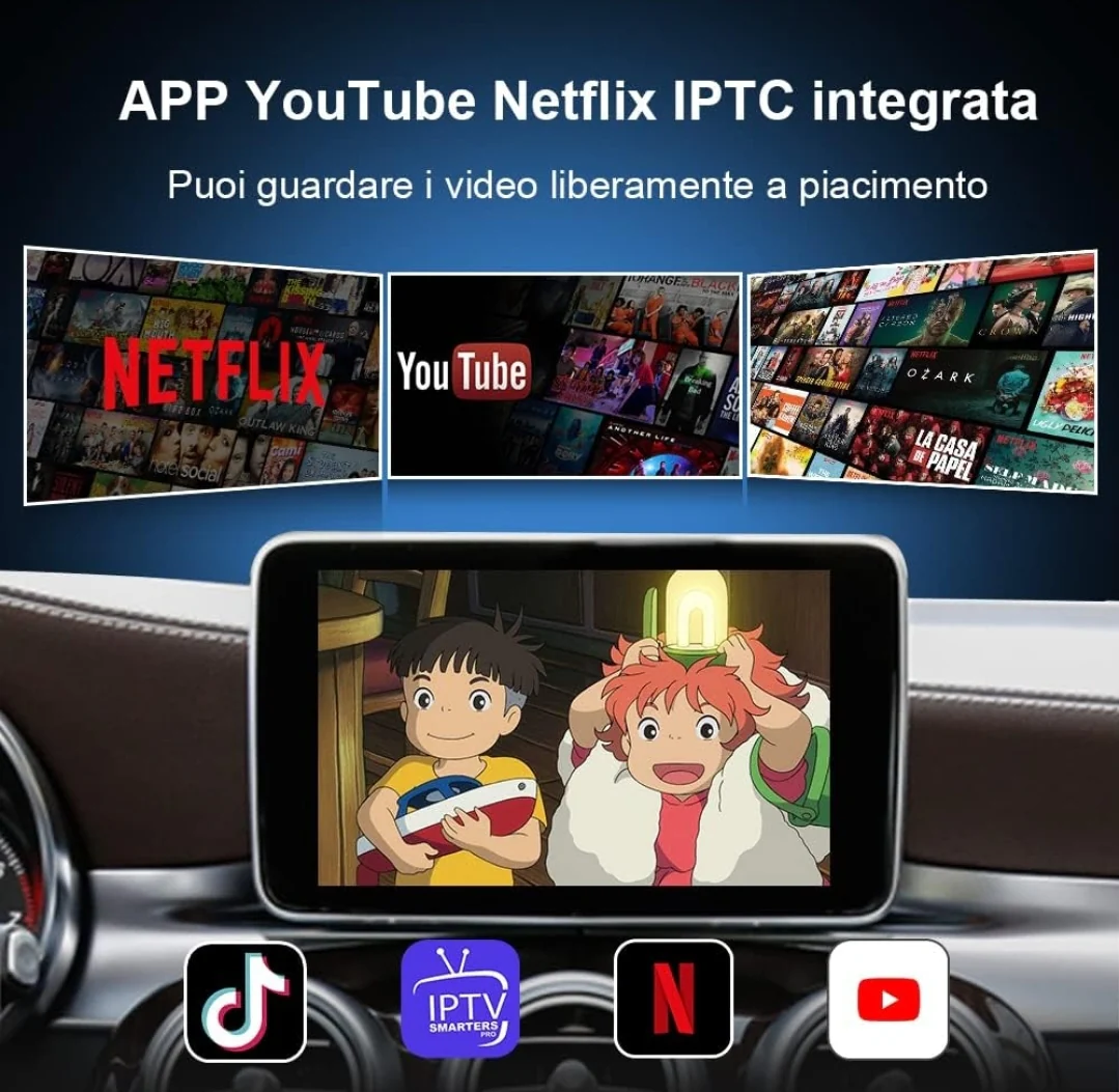 Scatoletta CarPlay e Android Auto, 8/128GB, Da Cablato a Wireless, Sblocco Sistema Operativo Android - Image 5