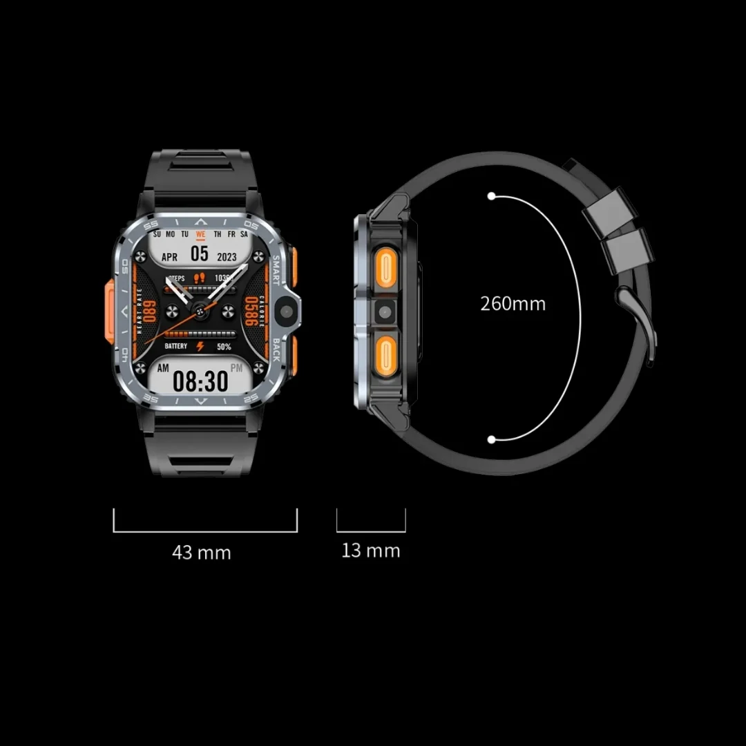 SmartWatch Android 46mm, Bluetooth , Call, NFC, Rubrica, Notifiche, Whatsapp, TikTok, Youtube - Image 4