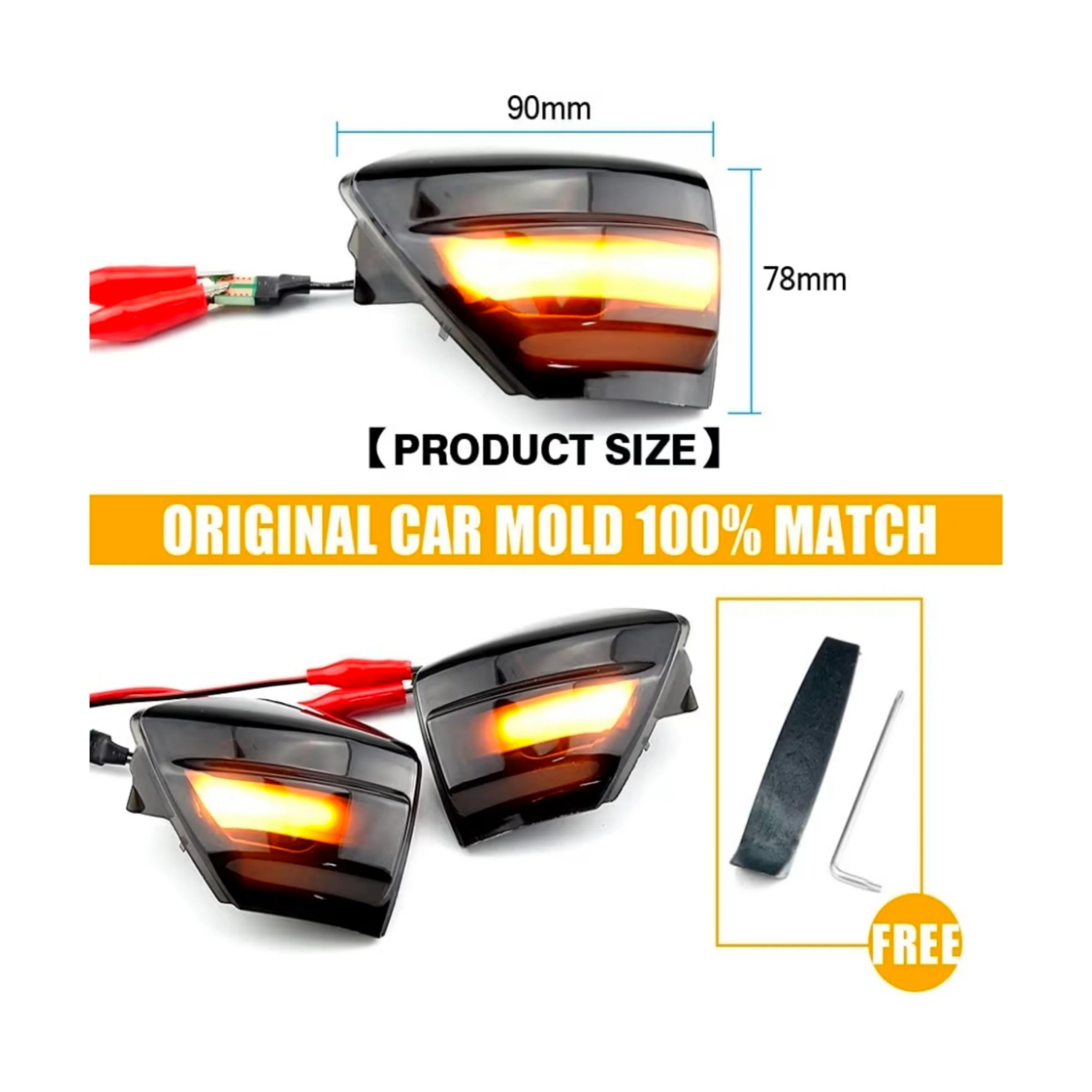 (PRENOTA) Specchietti Laterali Led per Ford S-Max, Kuga, C-Max (2007-2019), Plug and Play - Image 2
