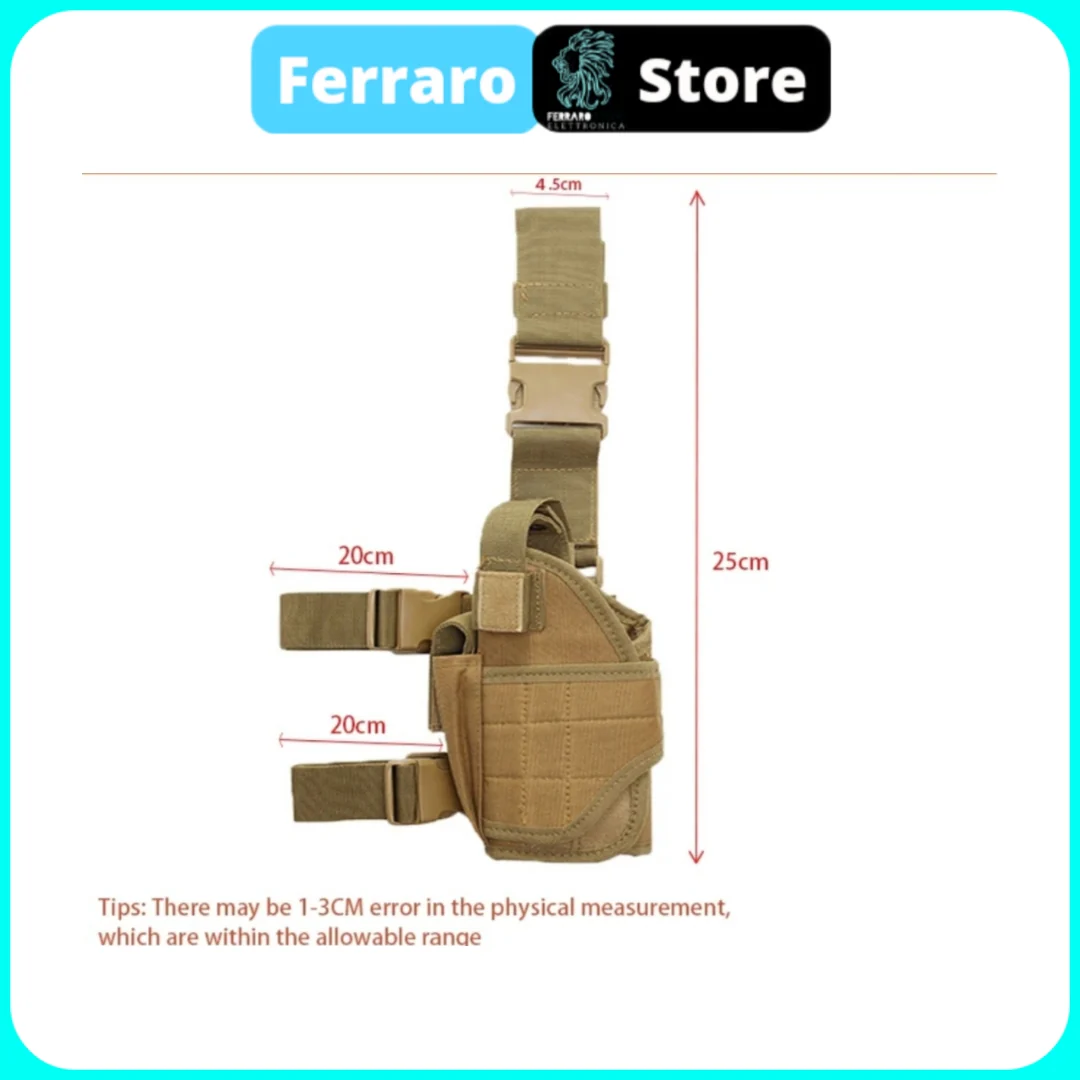 Supporto Tattico Fondina - Supporto Pistola, Softair, Universale, Fondina Gamba, Verde - Image 2