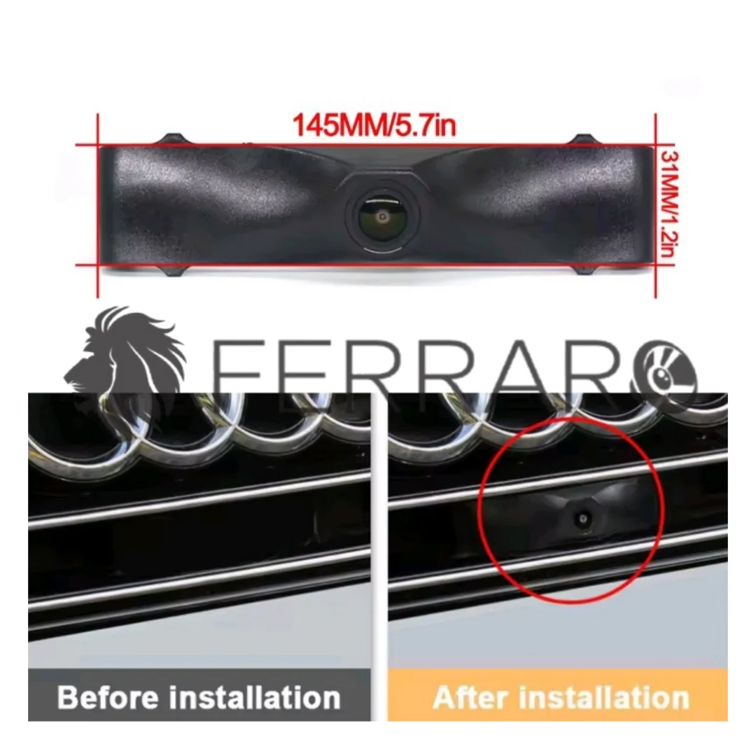 (PRENOTA) Telecamera Frontale per Audi A6 (2012-2018), AHD, 1920x1080, 170° Gradi - Image 3