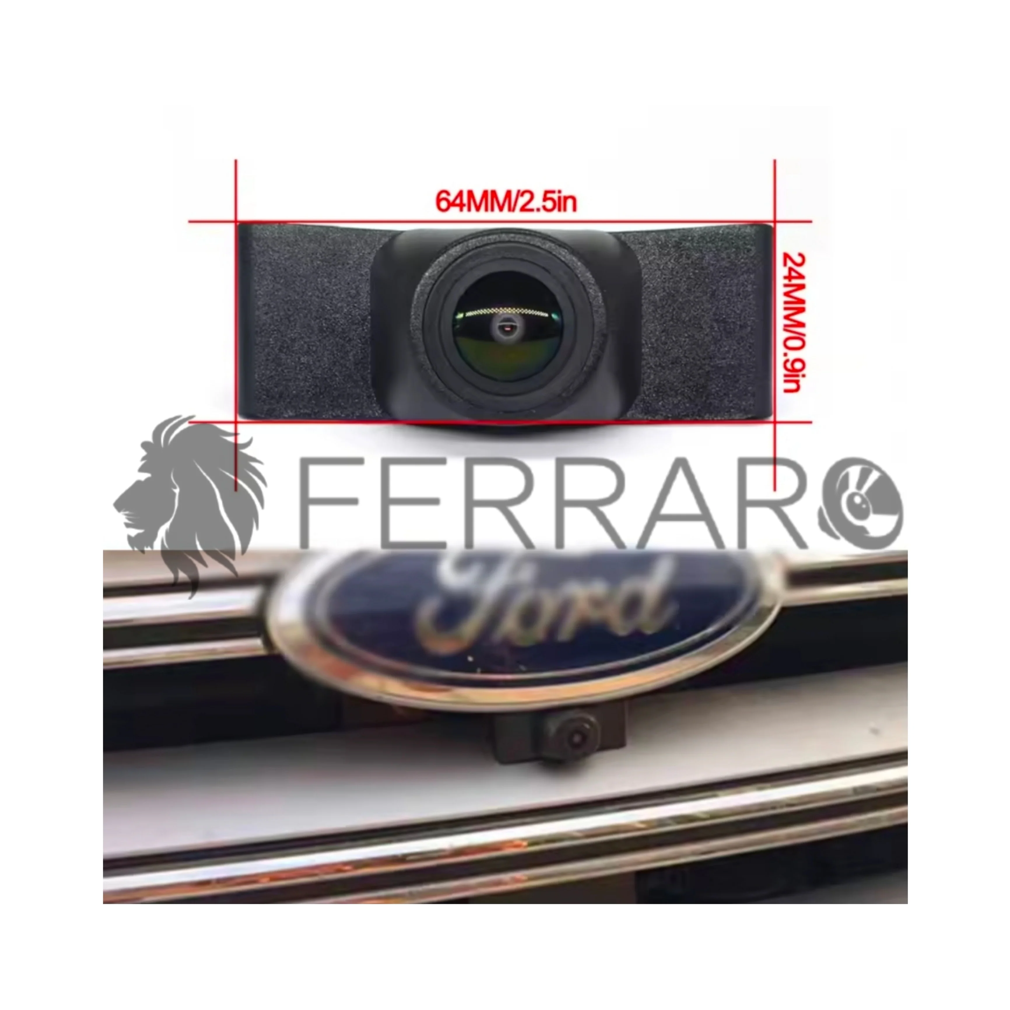 (PRENOTA) Telecamera Frontale per Ford Edge (2015-2018) AHD, 1920x1080, 170° Gradi - Image 2