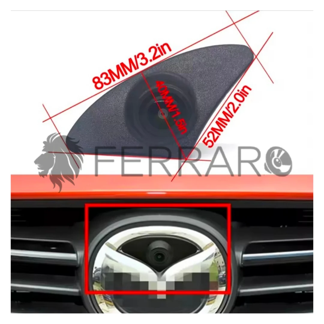 (PRENOTA) Telecamera Frontale per Mazda 6, M6 Atenza, CX5 (2013-2019), AHD, 1920x1080, 170° Gradi - Image 2