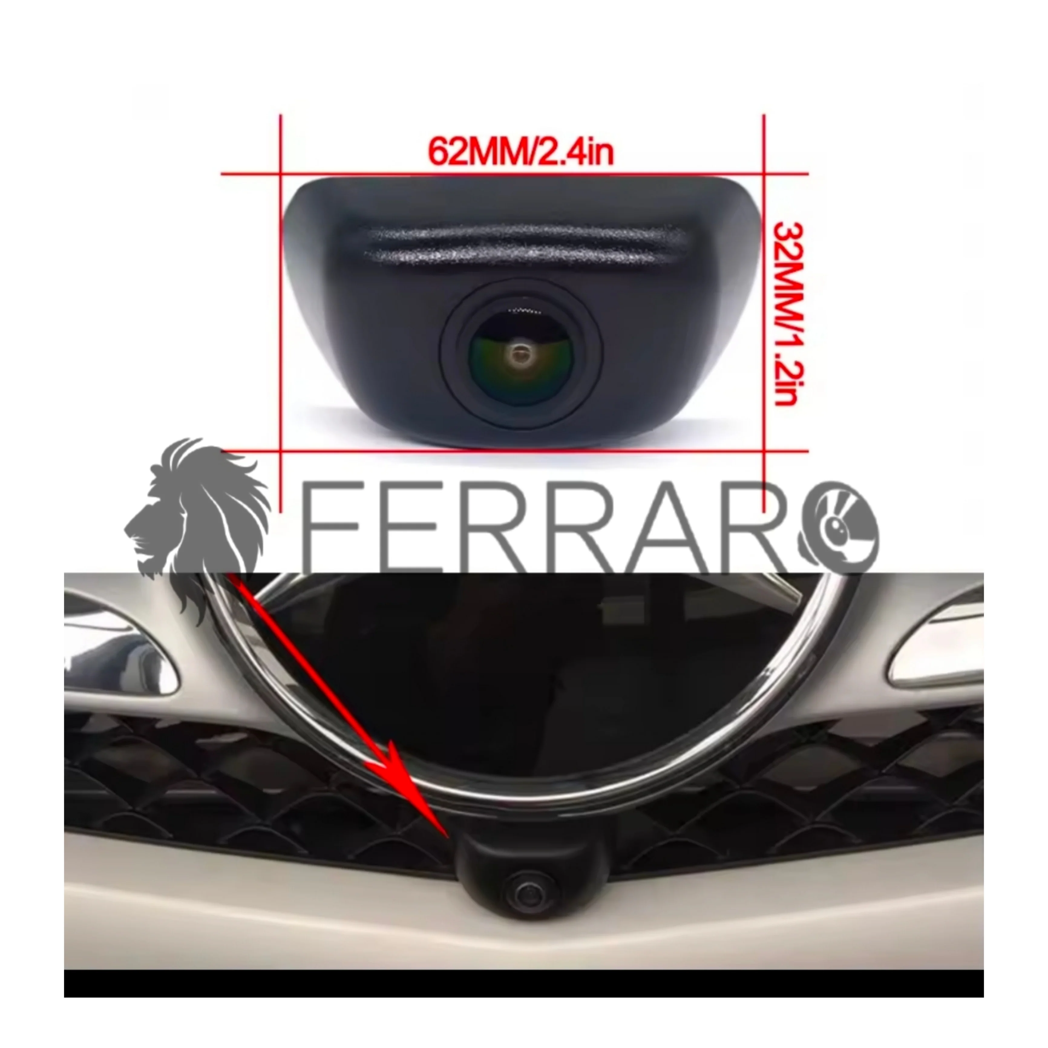 (PRENOTA) Telecamera Frontale per Mercedes Classe C, Classe E, AHD, 1920x1080, 170° Gradi - Image 2