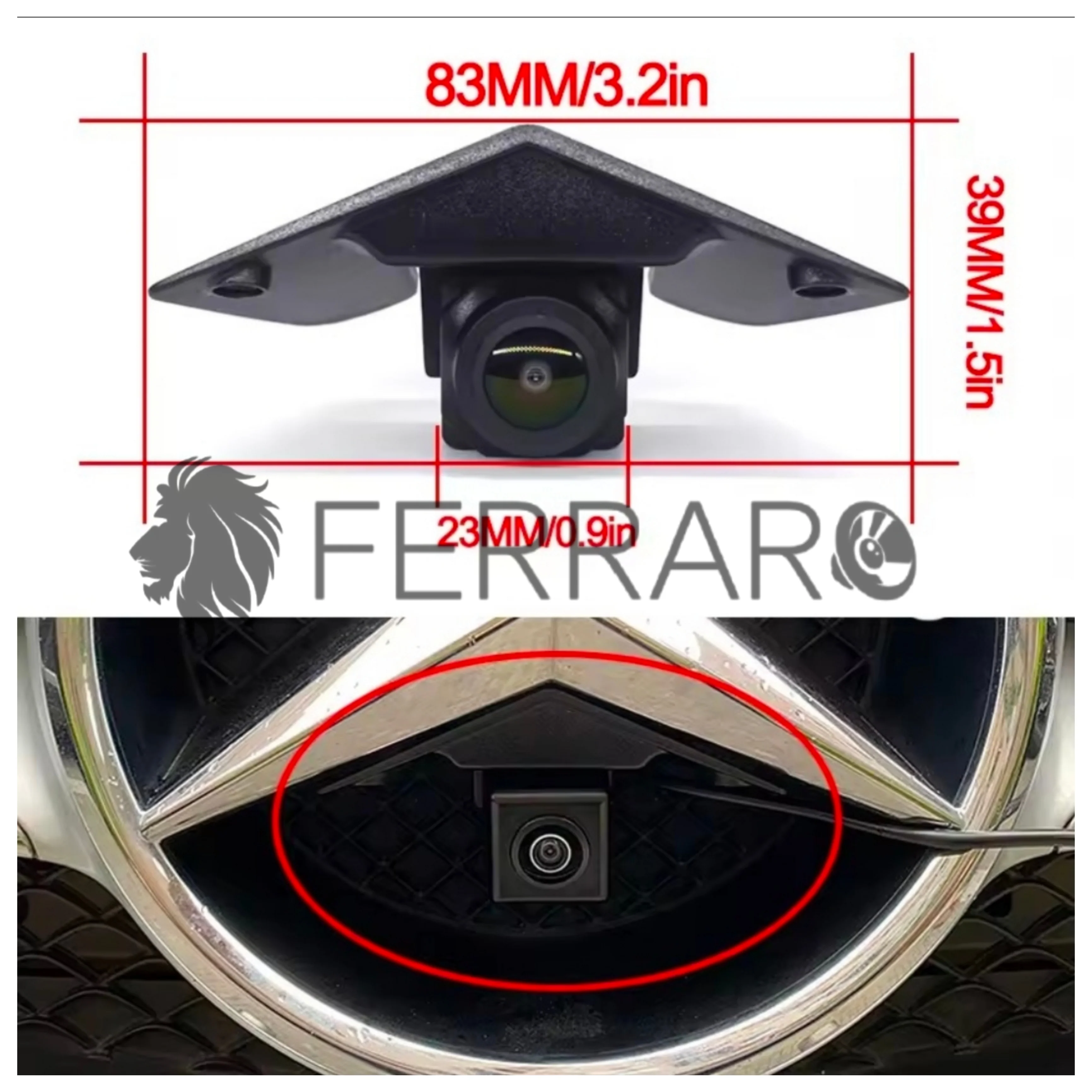 (PRENOTA) Telecamera   Frontale per Mercedes Sprinter, ML, SLK, Vito (Compatibilità in Descrizione), AHD, 1920x1080, 170° Gradi - Image 3