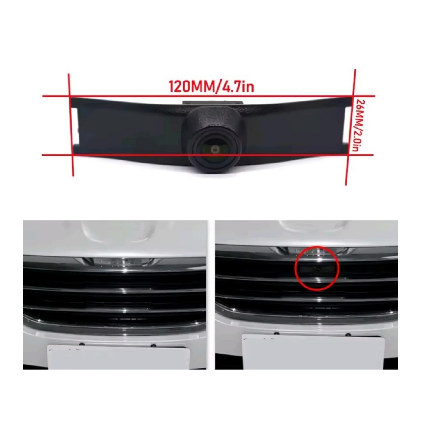 (PRENOTA) Telecamera Frontale per Peugeot 3008 1ª Serie (2009-2015), AHD, 1920x1080, 170° Gradi - Image 4