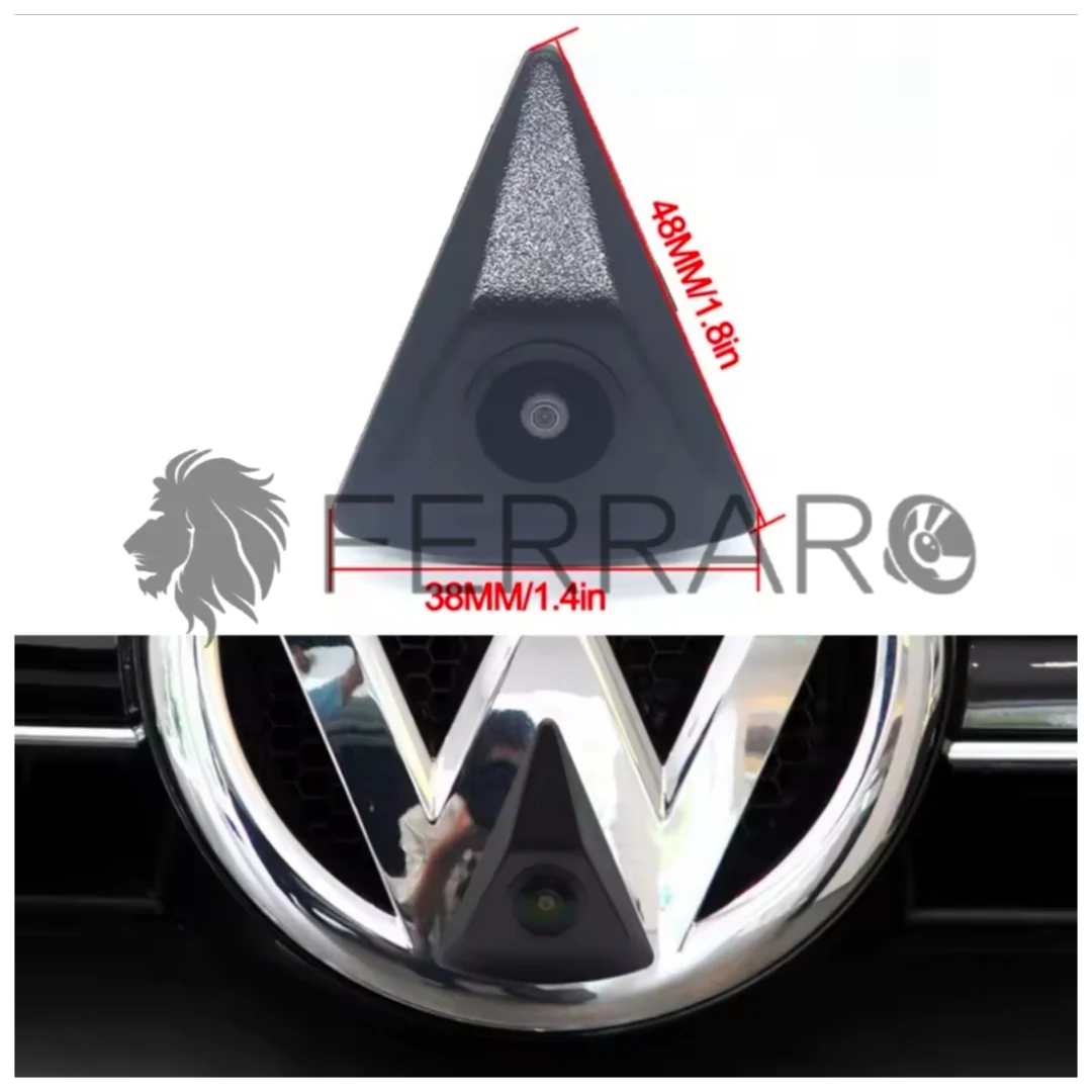 (PRENOTA) Telecamera Frontale per Volkswagen Golf, Passat, Polo, Jetta, Touareg, Tiguan (Compatibilità in Descrizione), AHD, 1920x1080, 170° Gradi - Image 2