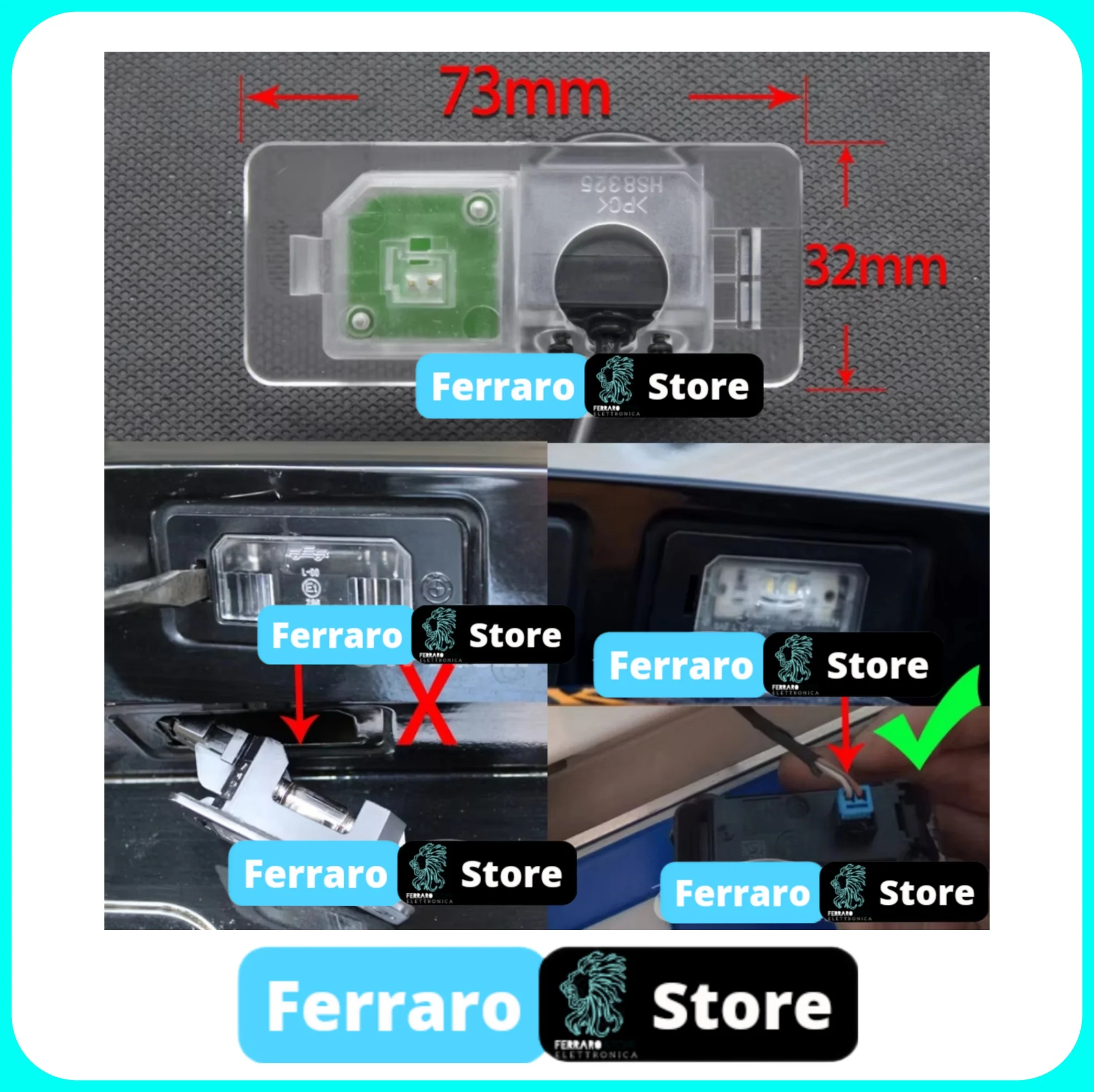 (PRENOTA)Telecamera Posteriore per BMW X1, X3 (Compatibilità in Descrizione) AHD 1920x1080, 170° Gradi - Image 3